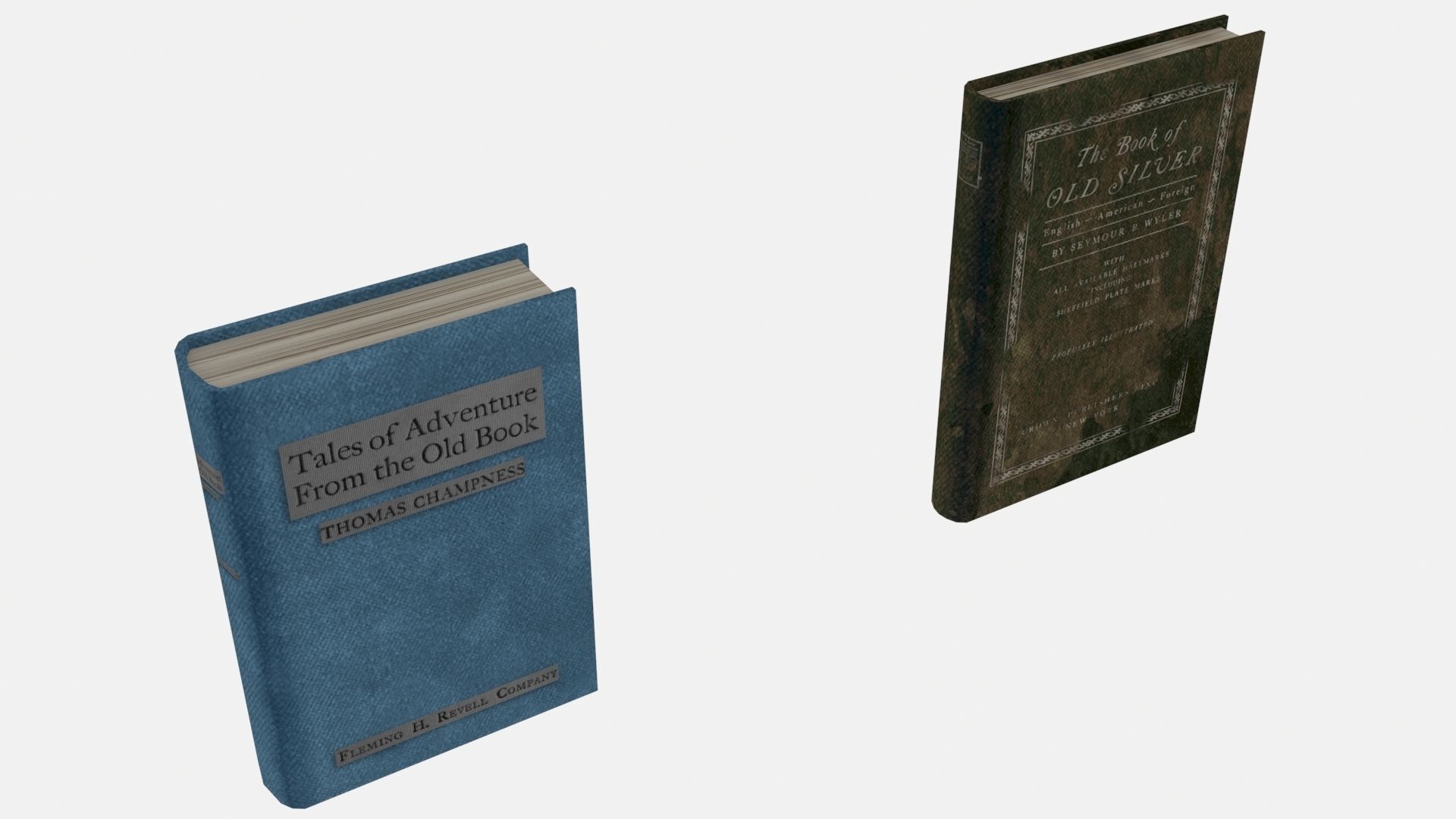 Old Ancient Books 3D model_4