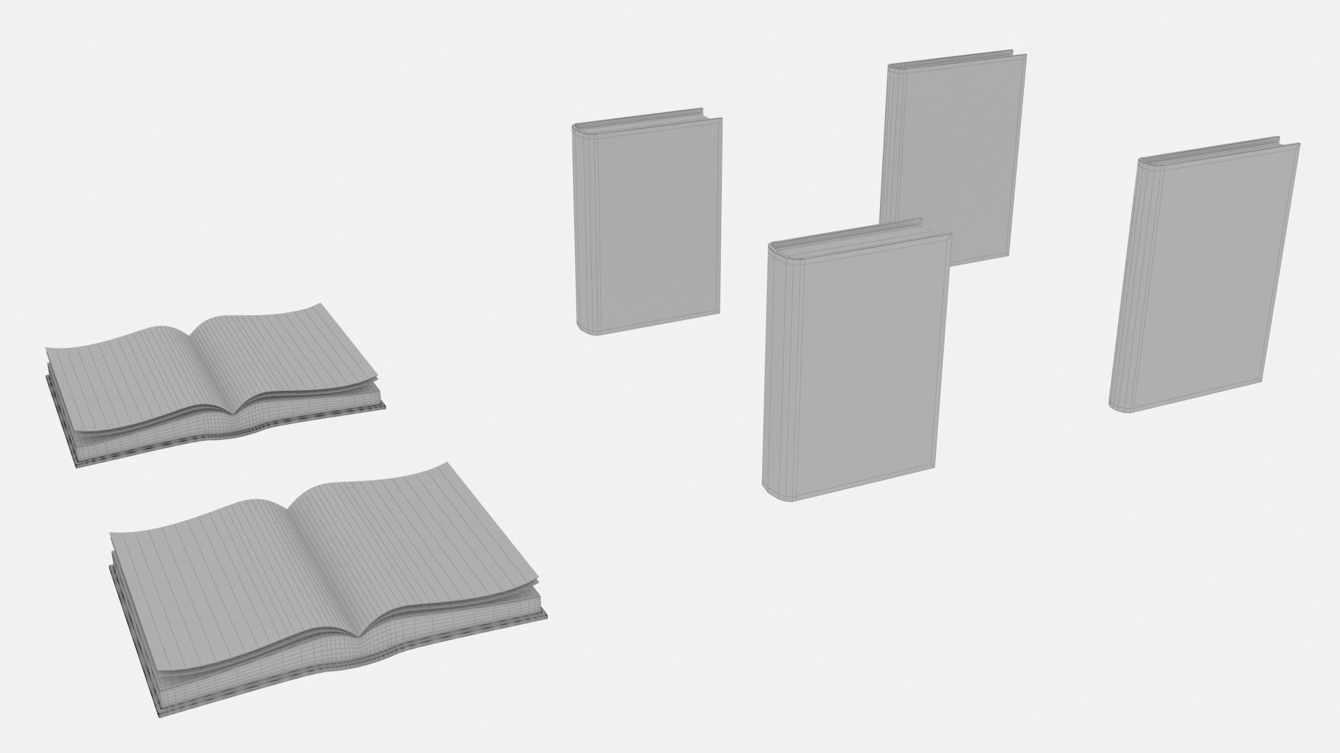 Old Ancient Books 3D model_8