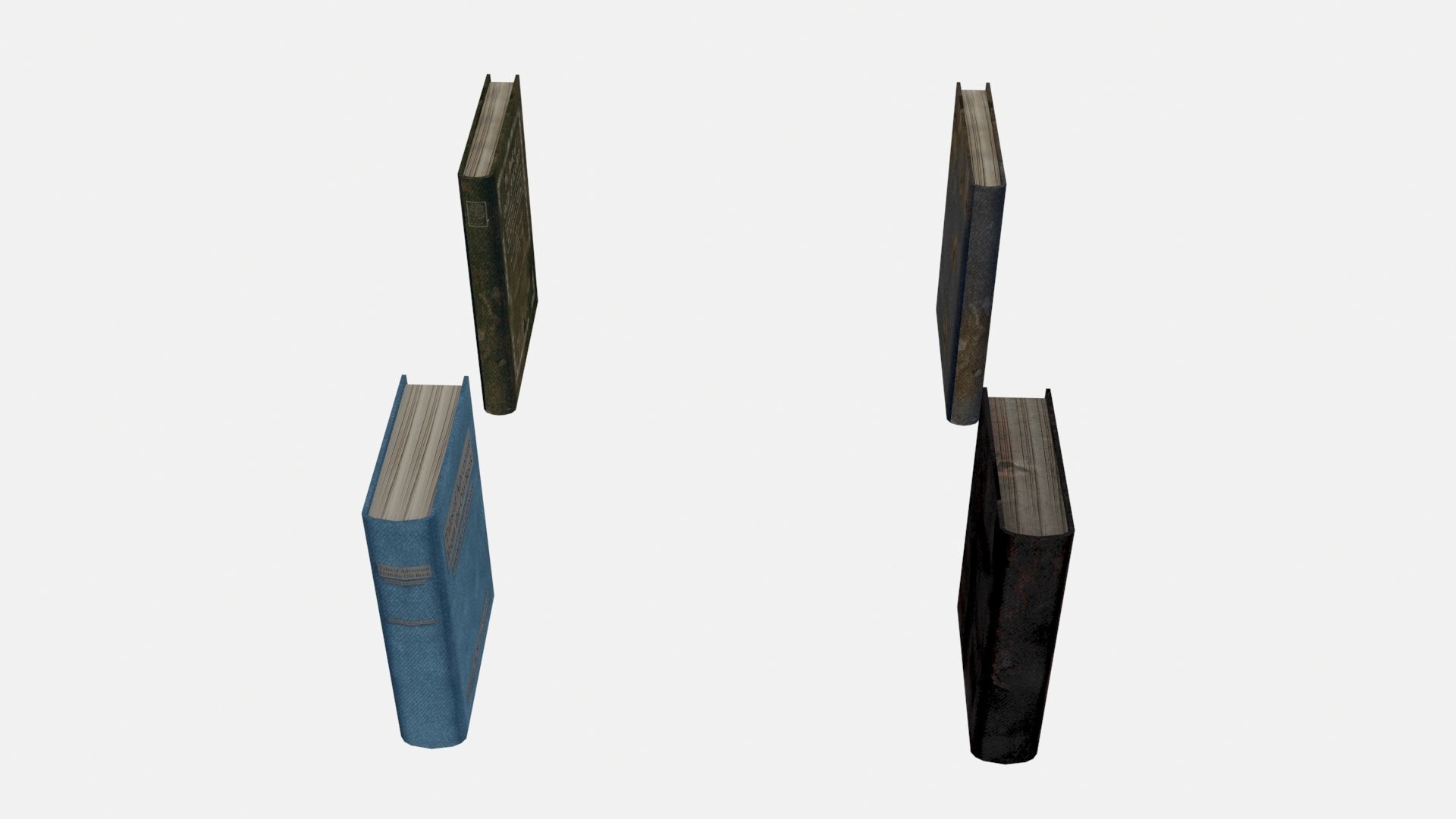 Old Ancient Books 3D model_7