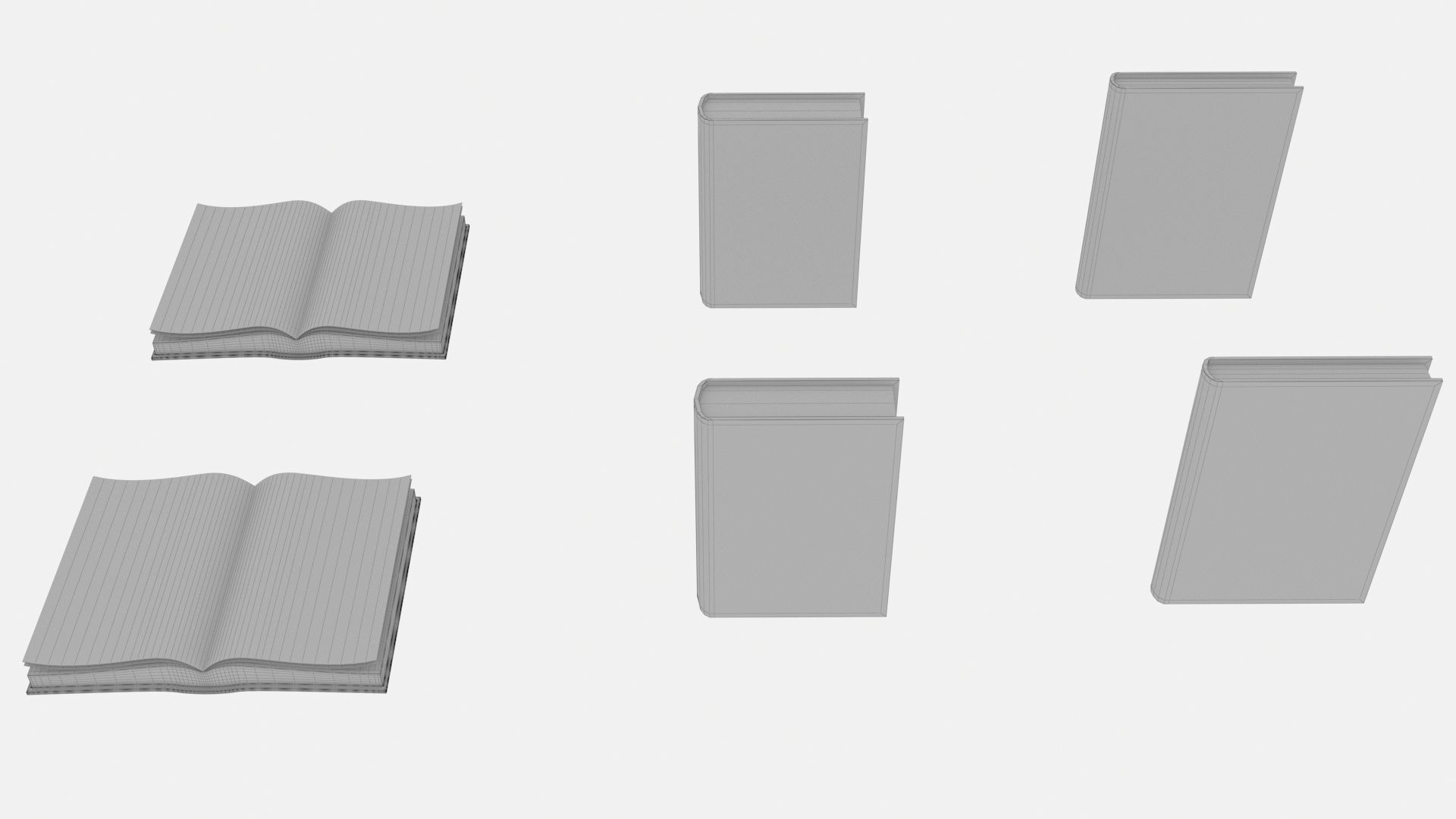 Old Ancient Books 3D model_10