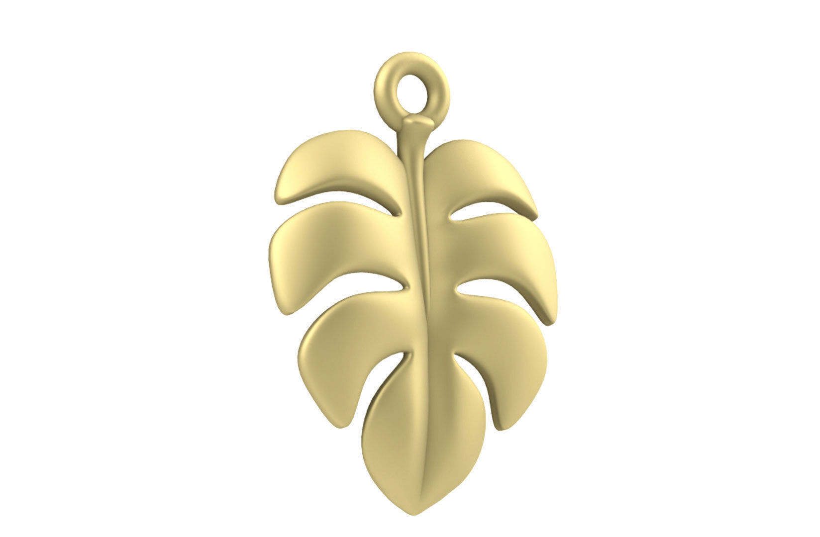 Leaf Charm Set - Monstera Leaf Charm for Ring Earrings Bracelet 3D print model_3