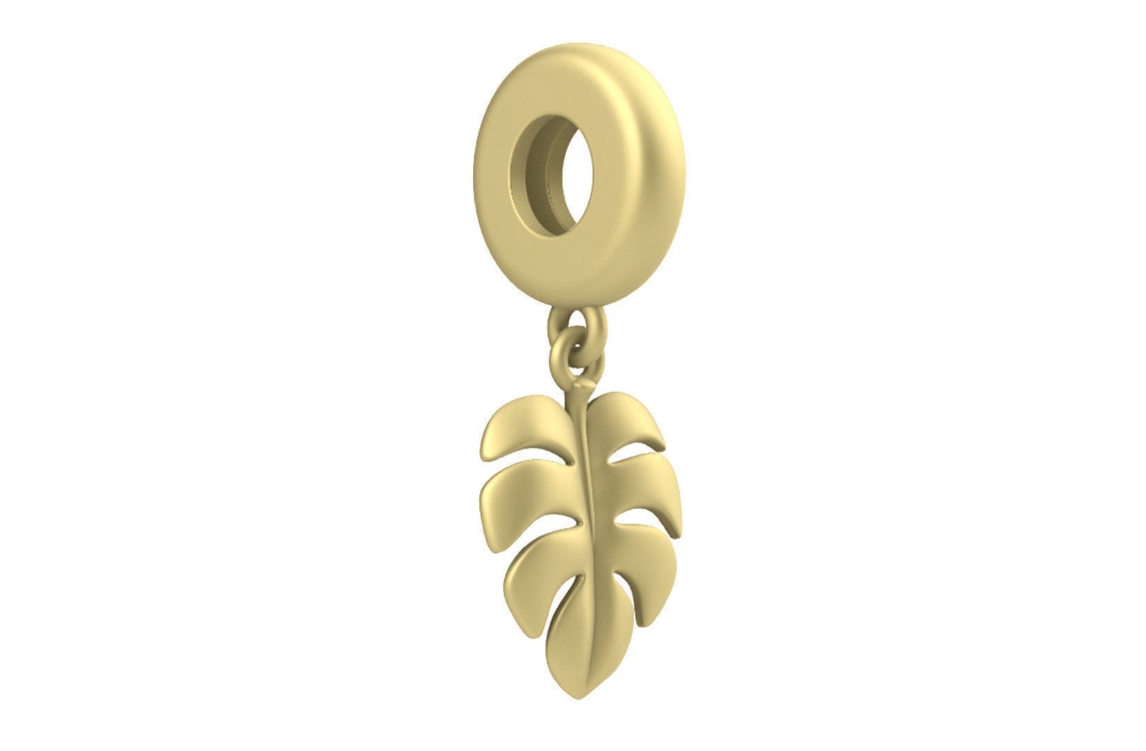 Leaf Charm Set - Monstera Leaf Charm for Ring Earrings Bracelet 3D print model_8