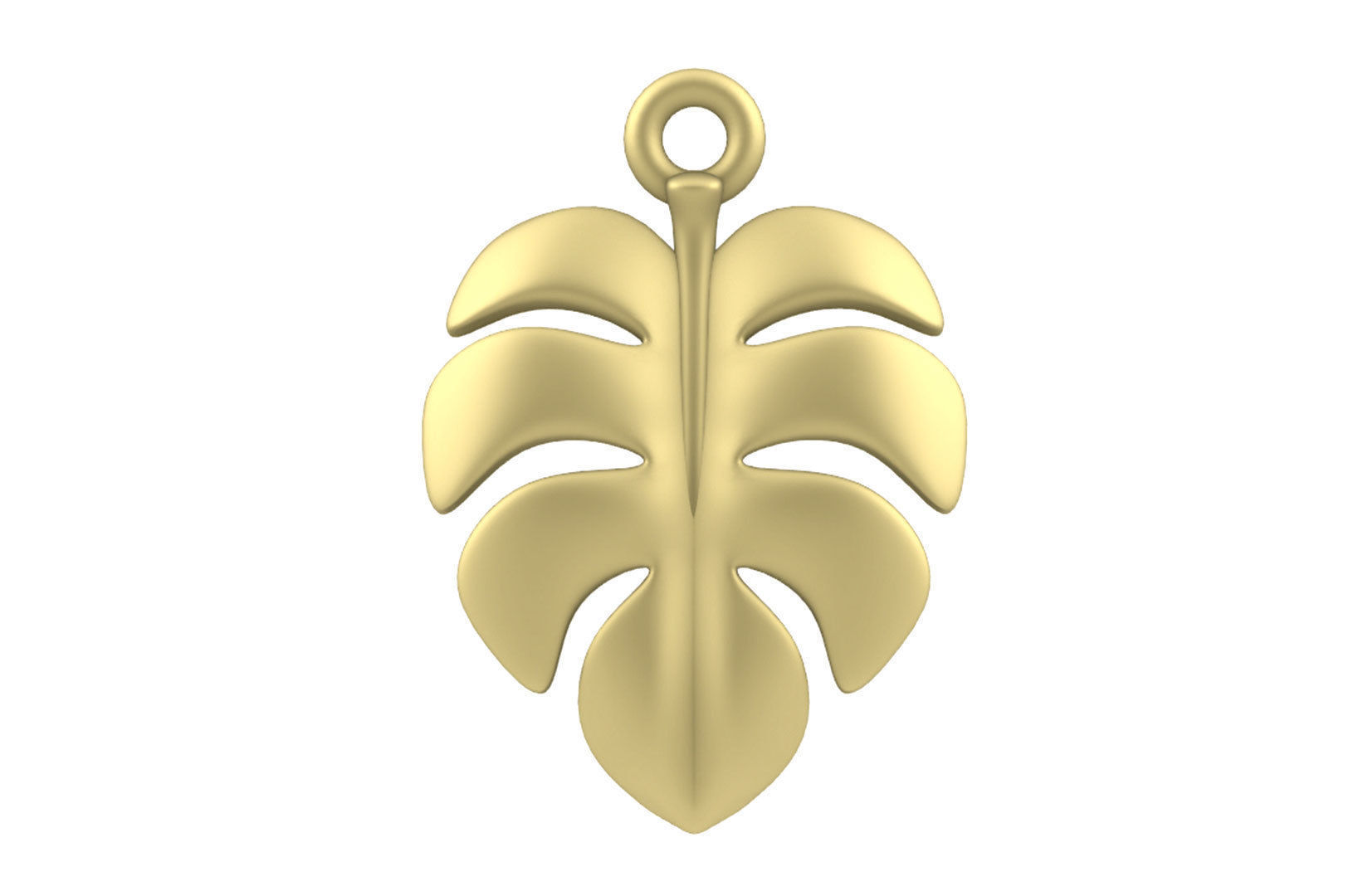 Leaf Charm Set - Monstera Leaf Charm for Ring Earrings Bracelet 3D print model_2