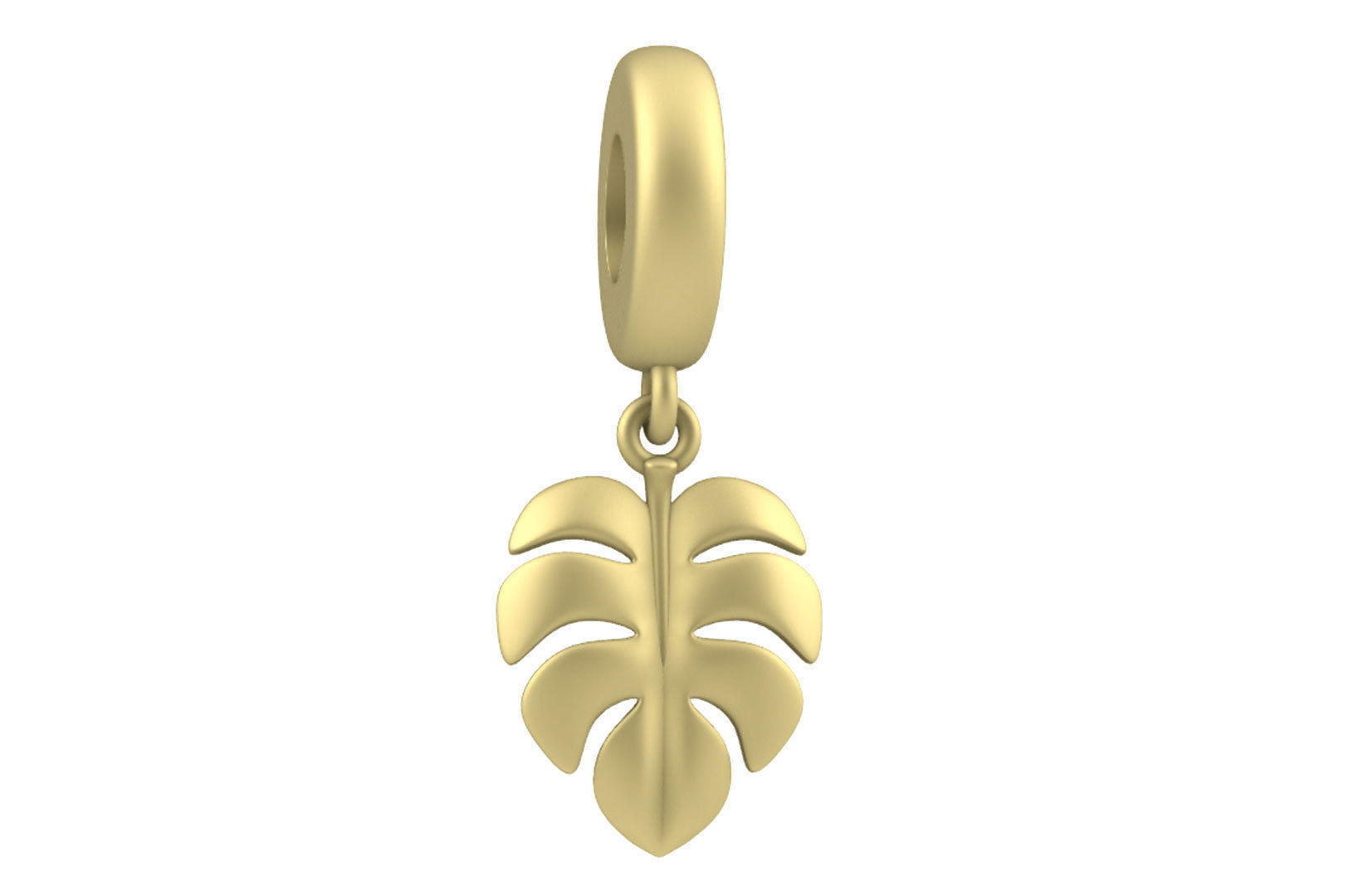Leaf Charm Set - Monstera Leaf Charm for Ring Earrings Bracelet 3D print model_7