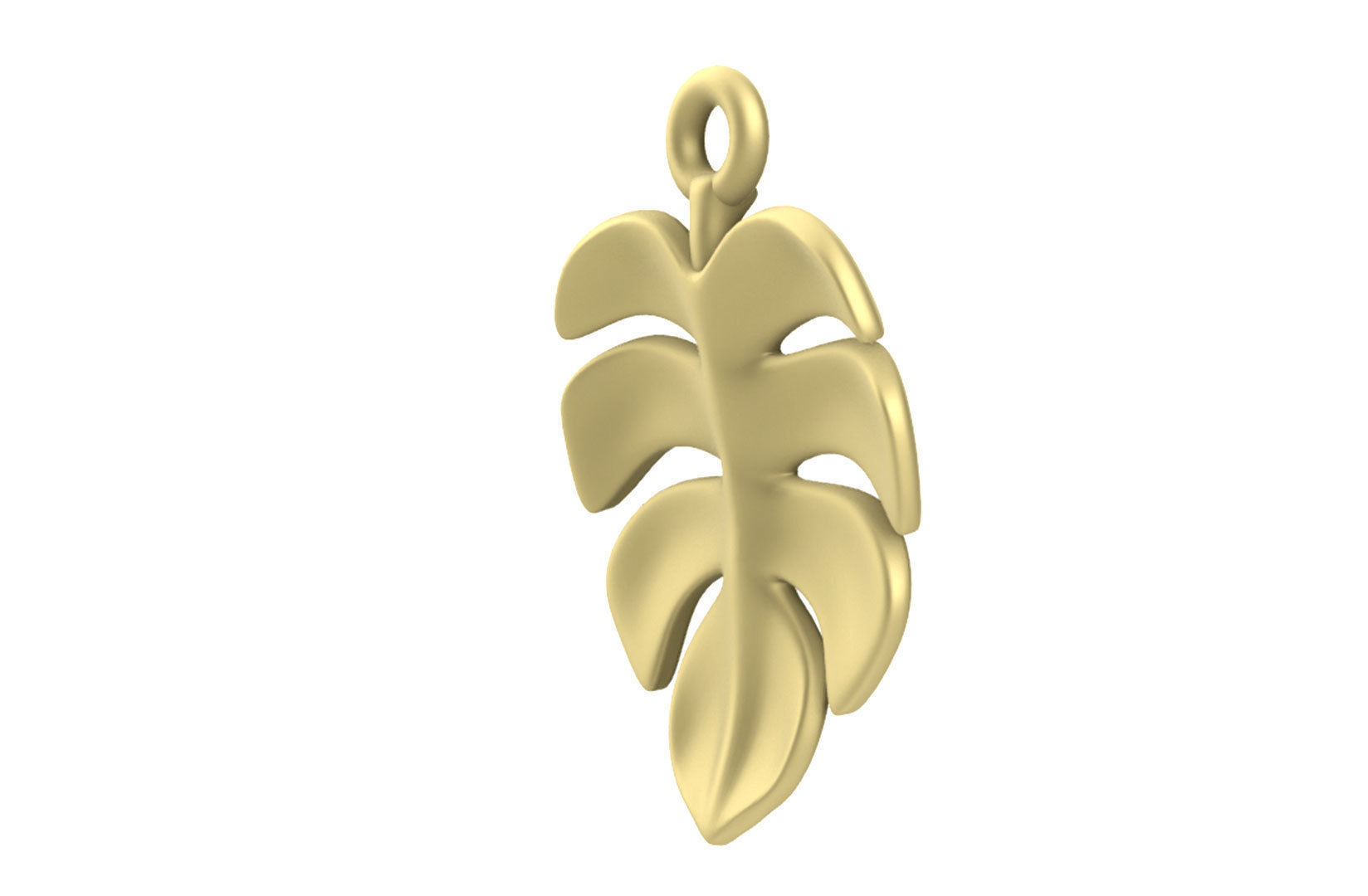 Leaf Charm Set - Monstera Leaf Charm for Ring Earrings Bracelet 3D print model_5