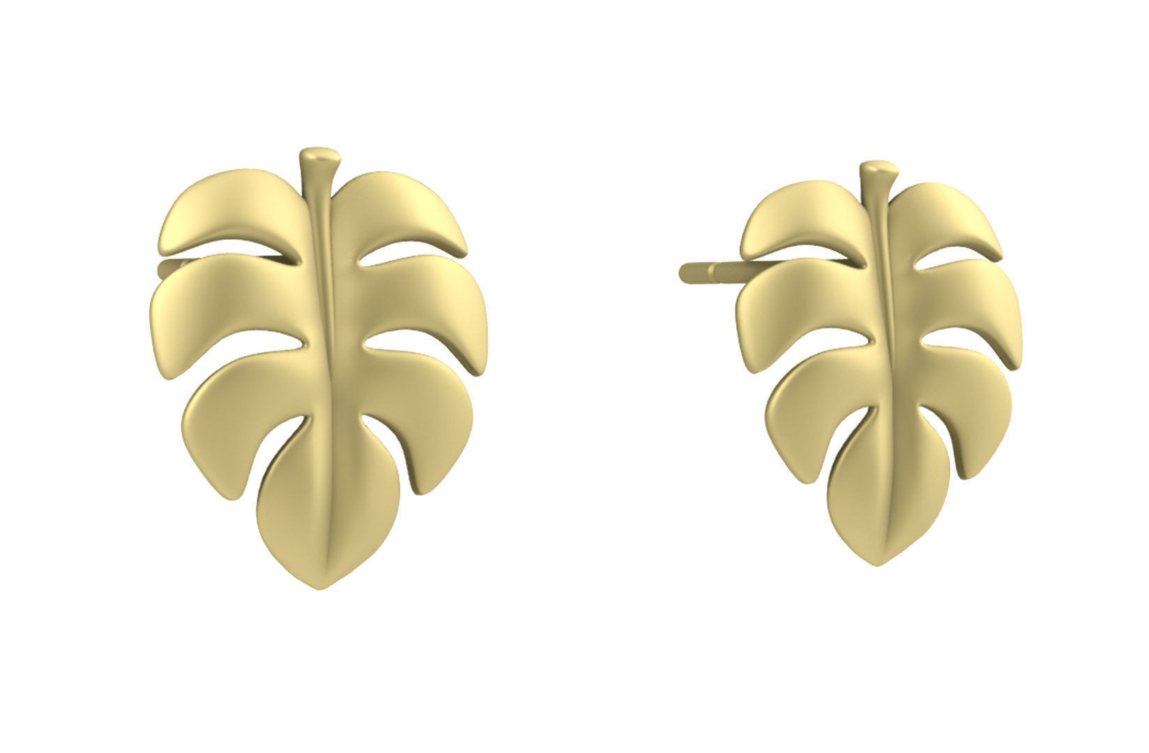 Leaf Charm Set - Monstera Leaf Charm for Ring Earrings Bracelet 3D print model_11
