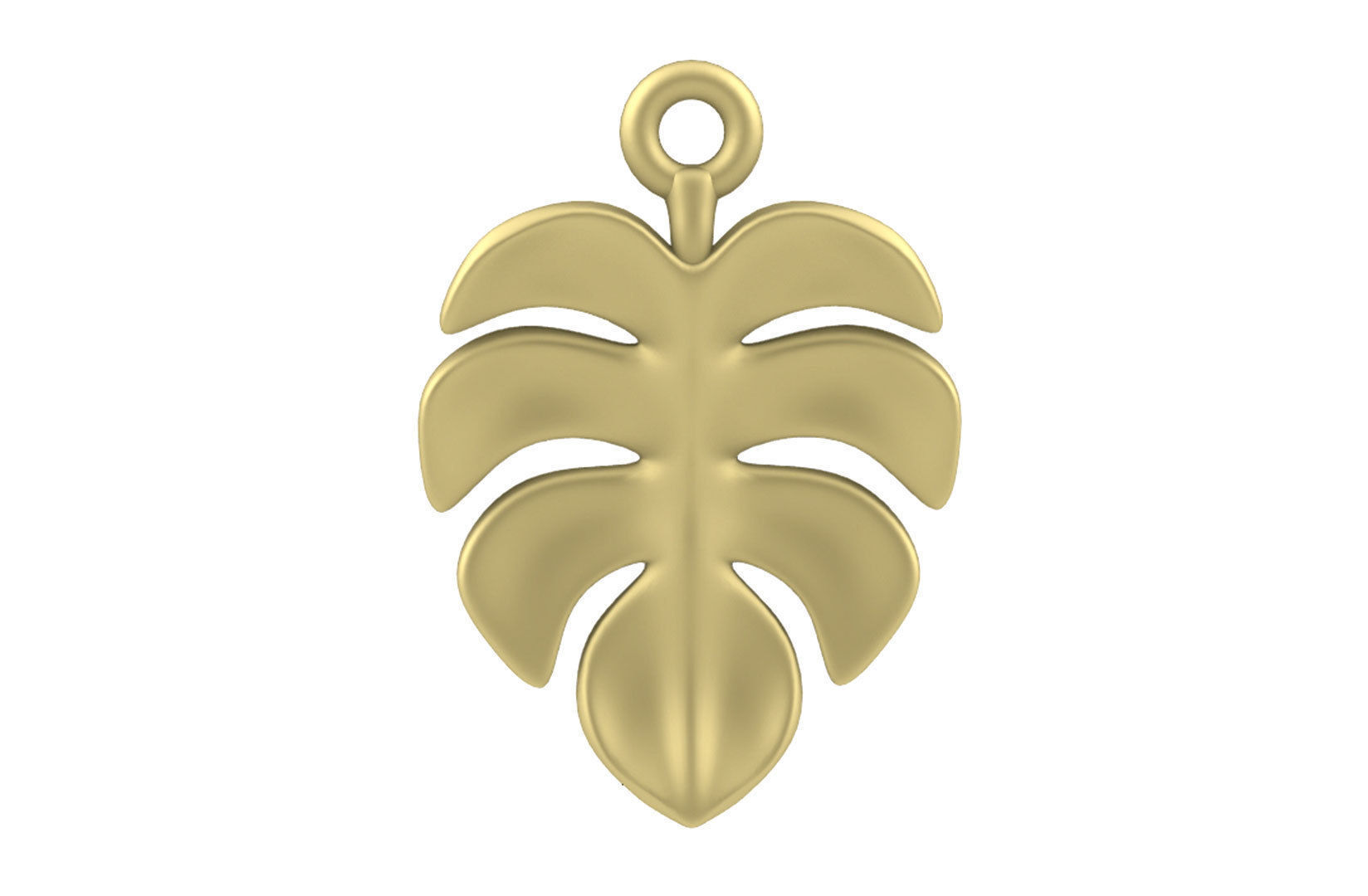 Leaf Charm Set - Monstera Leaf Charm for Ring Earrings Bracelet 3D print model_6