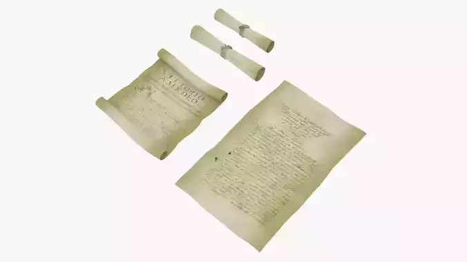 Ancient Old Paper Scroll