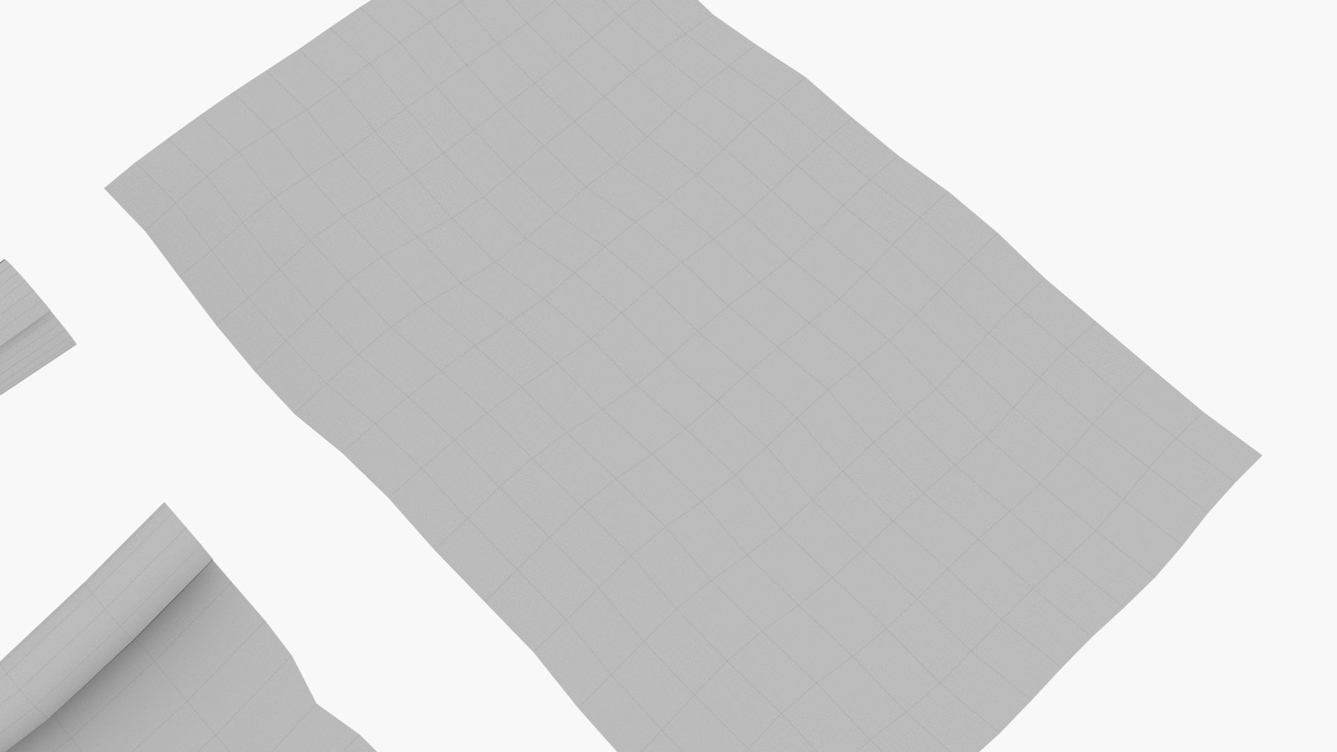 Ancient Old Paper Scroll 3D model_14