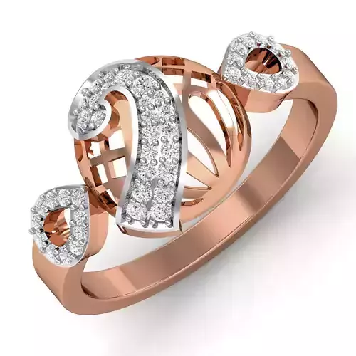 Women Ring Earrings Pendant set 3dm stl 3mf glb render details