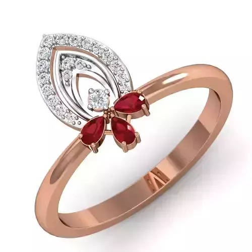 Women Ruby Ring Earrings Pendant set 3dm stl 3mf glb render