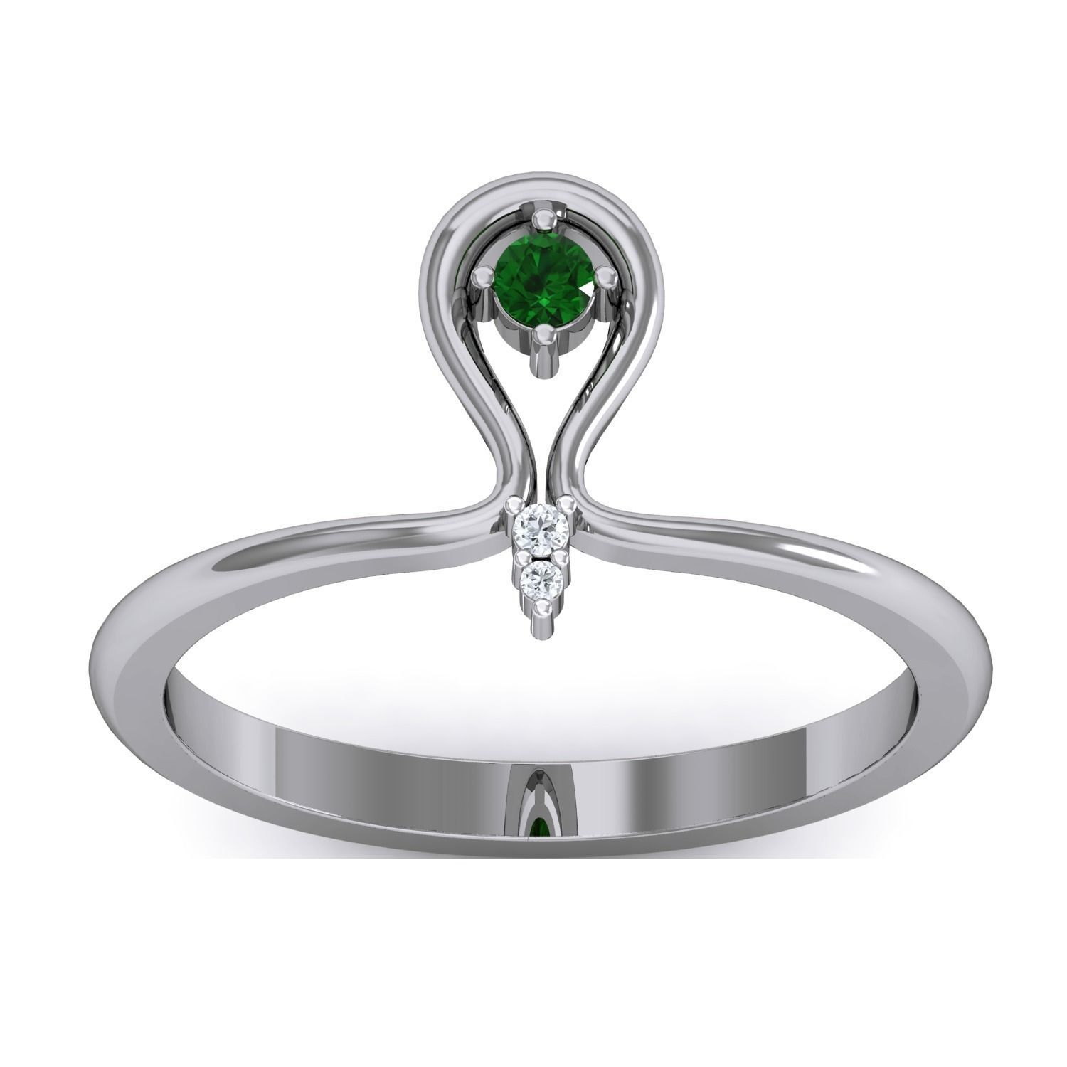 Women Ring Earrings Pendant set 3dm stl 3mf glb render details 3D print model_25