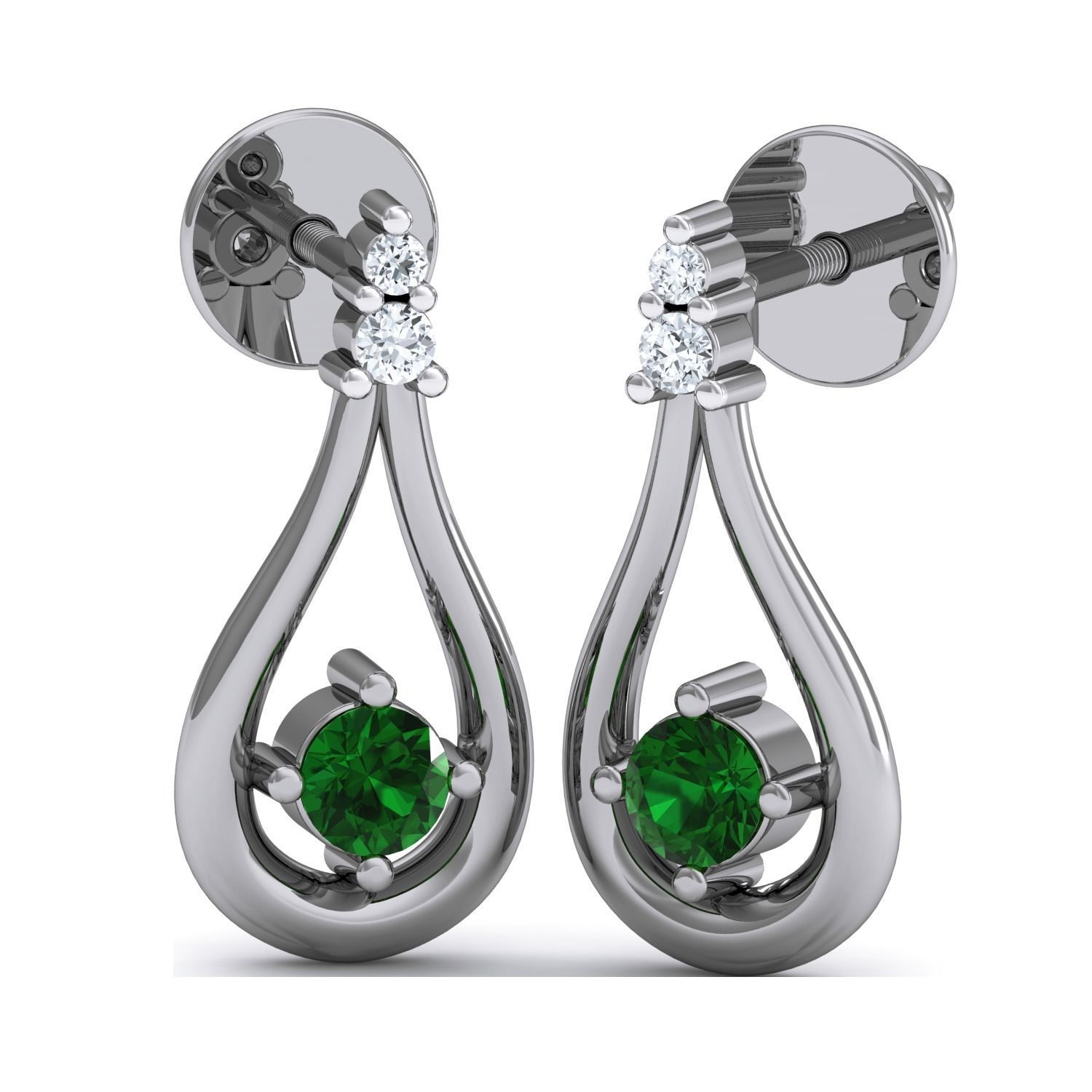 Women Ring Earrings Pendant set 3dm stl 3mf glb render details 3D print model_13