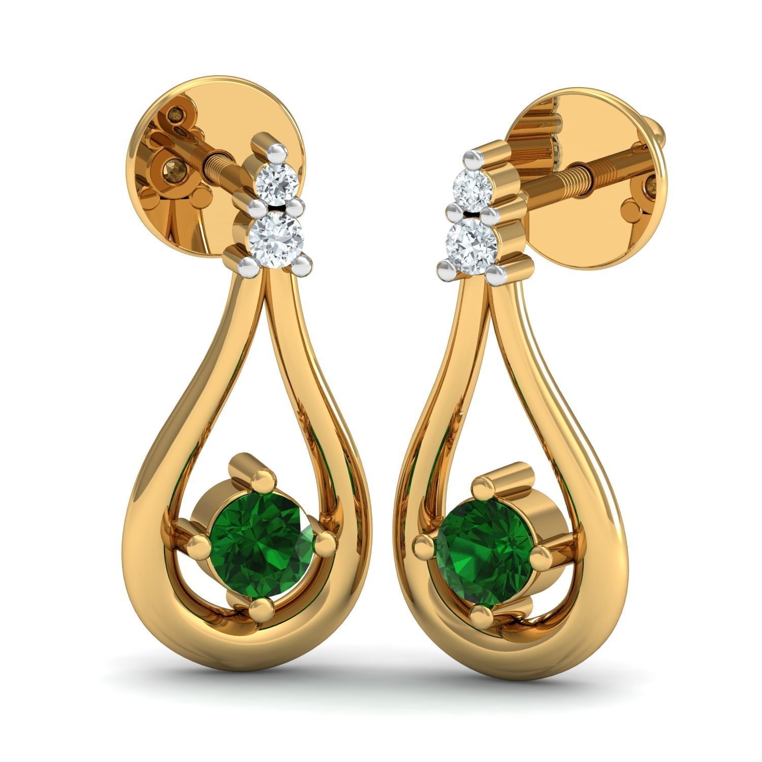 Women Ring Earrings Pendant set 3dm stl 3mf glb render details 3D print model_12