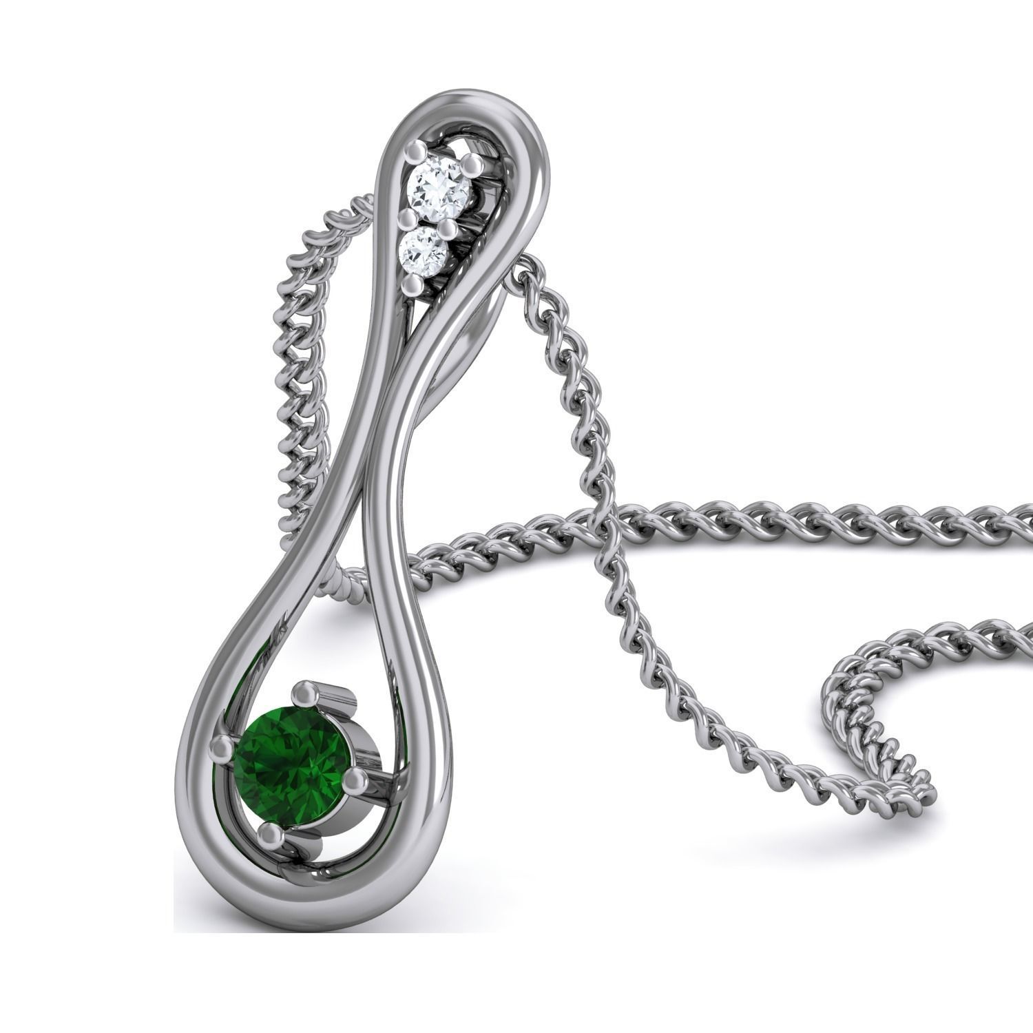 Women Ring Earrings Pendant set 3dm stl 3mf glb render details 3D print model_9