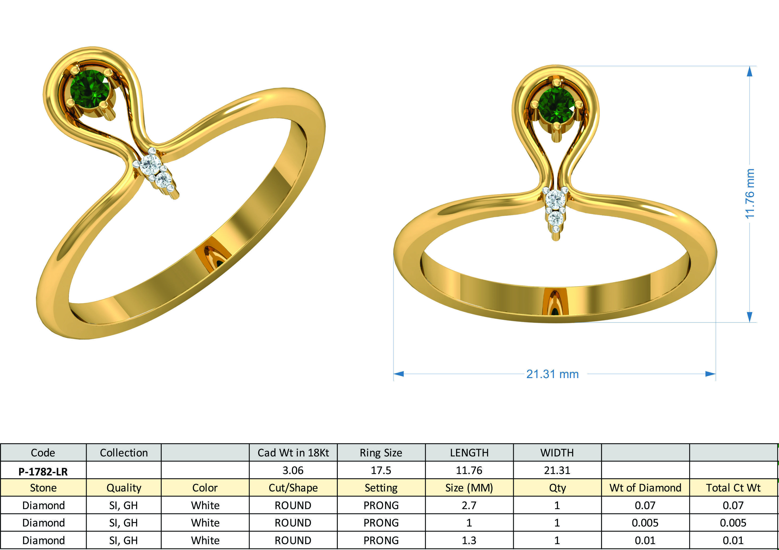 Women Ring Earrings Pendant set 3dm stl 3mf glb render details 3D print model_29