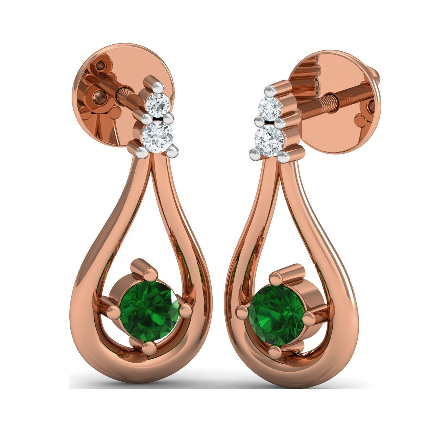 Women Ring Earrings Pendant set 3dm stl 3mf glb render details 3D print model_1