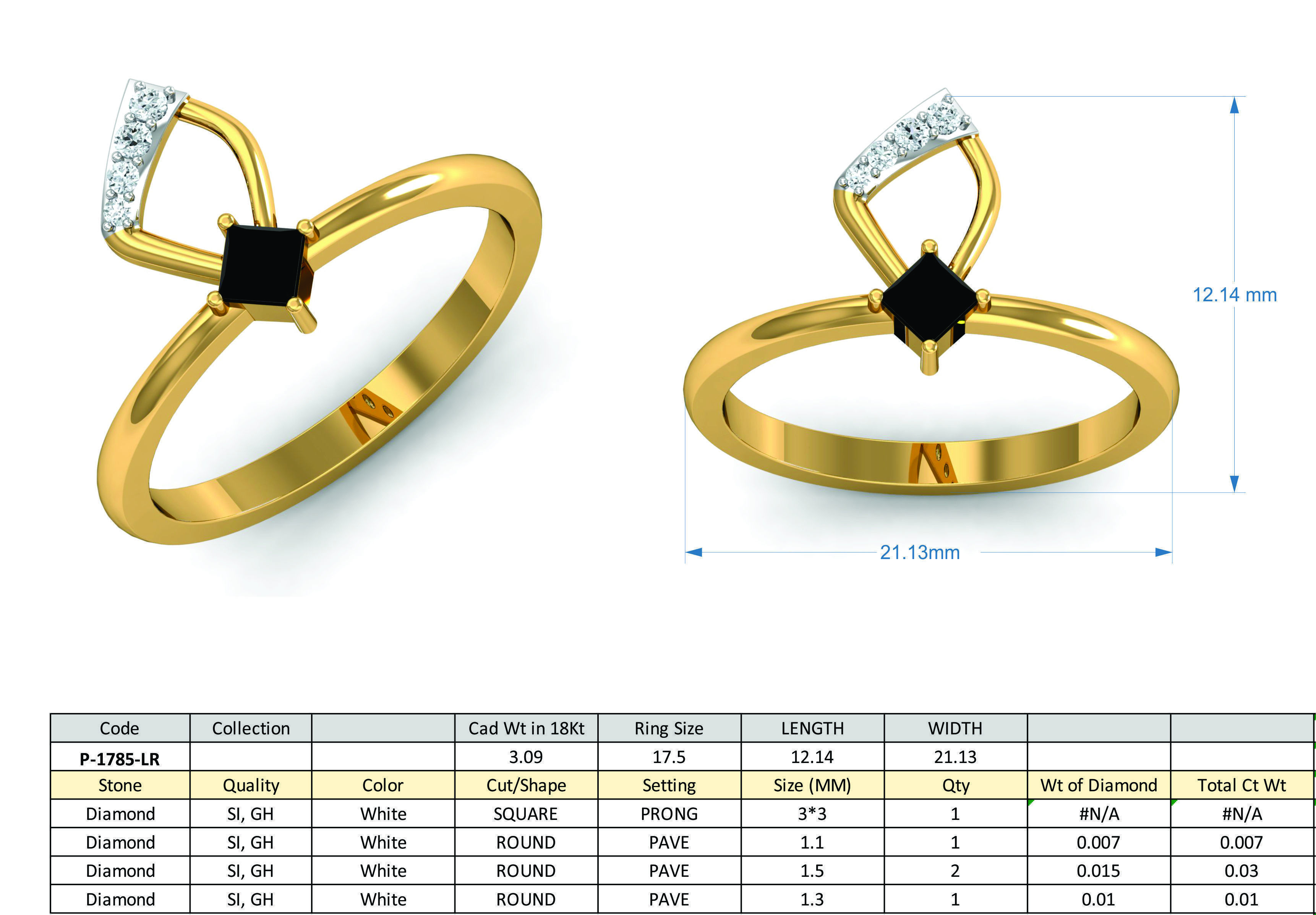 Women Ring Earrings Pendant set 3dm stl 3mf glb render details 3D print model_29