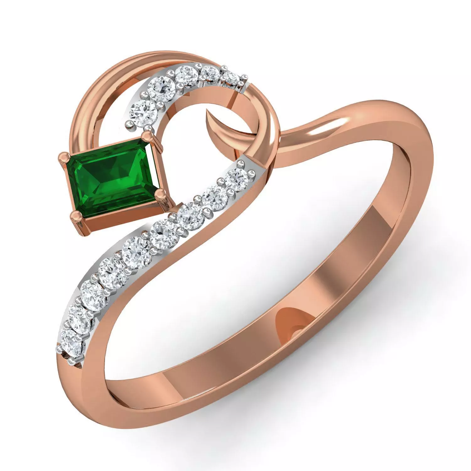 Women Ring Earrings Pendant set 3dm stl 3mf glb render details 3D print model_0