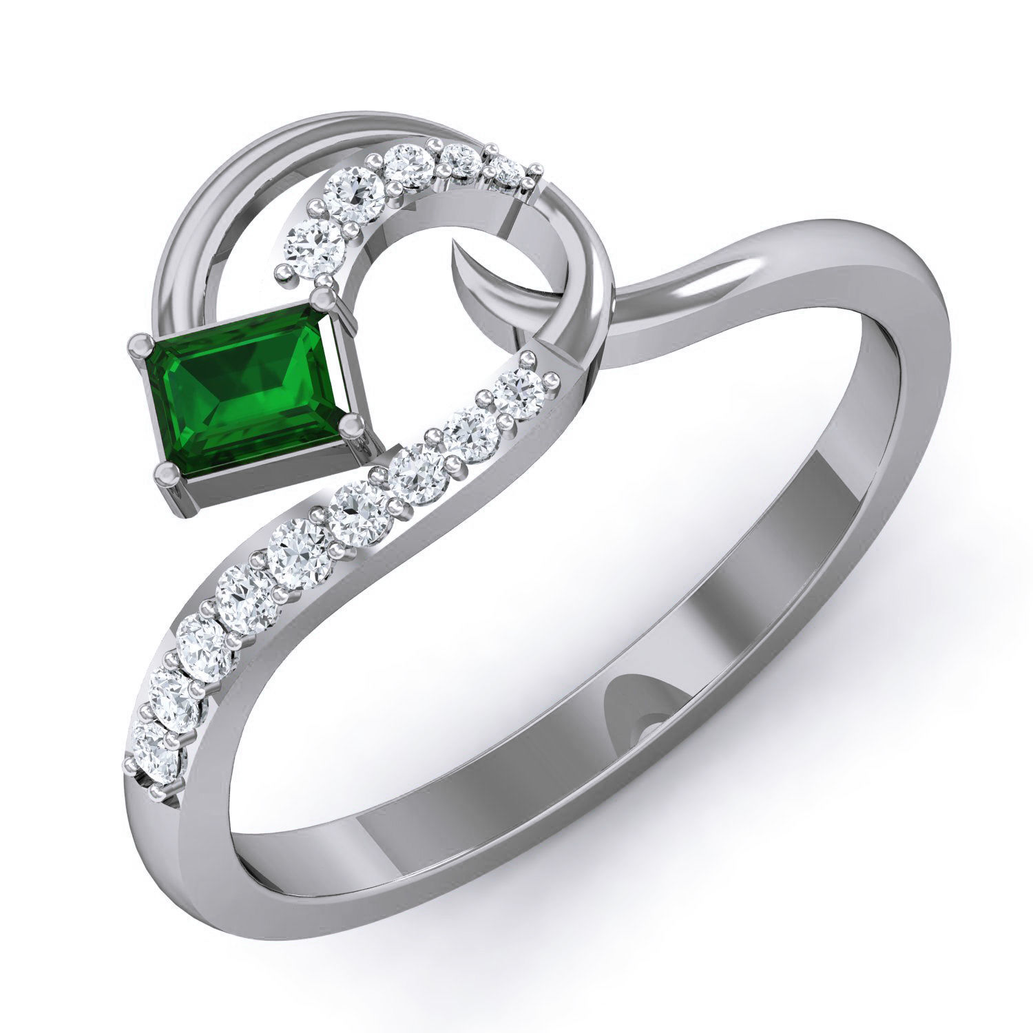 Women Ring Earrings Pendant set 3dm stl 3mf glb render details 3D print model_22