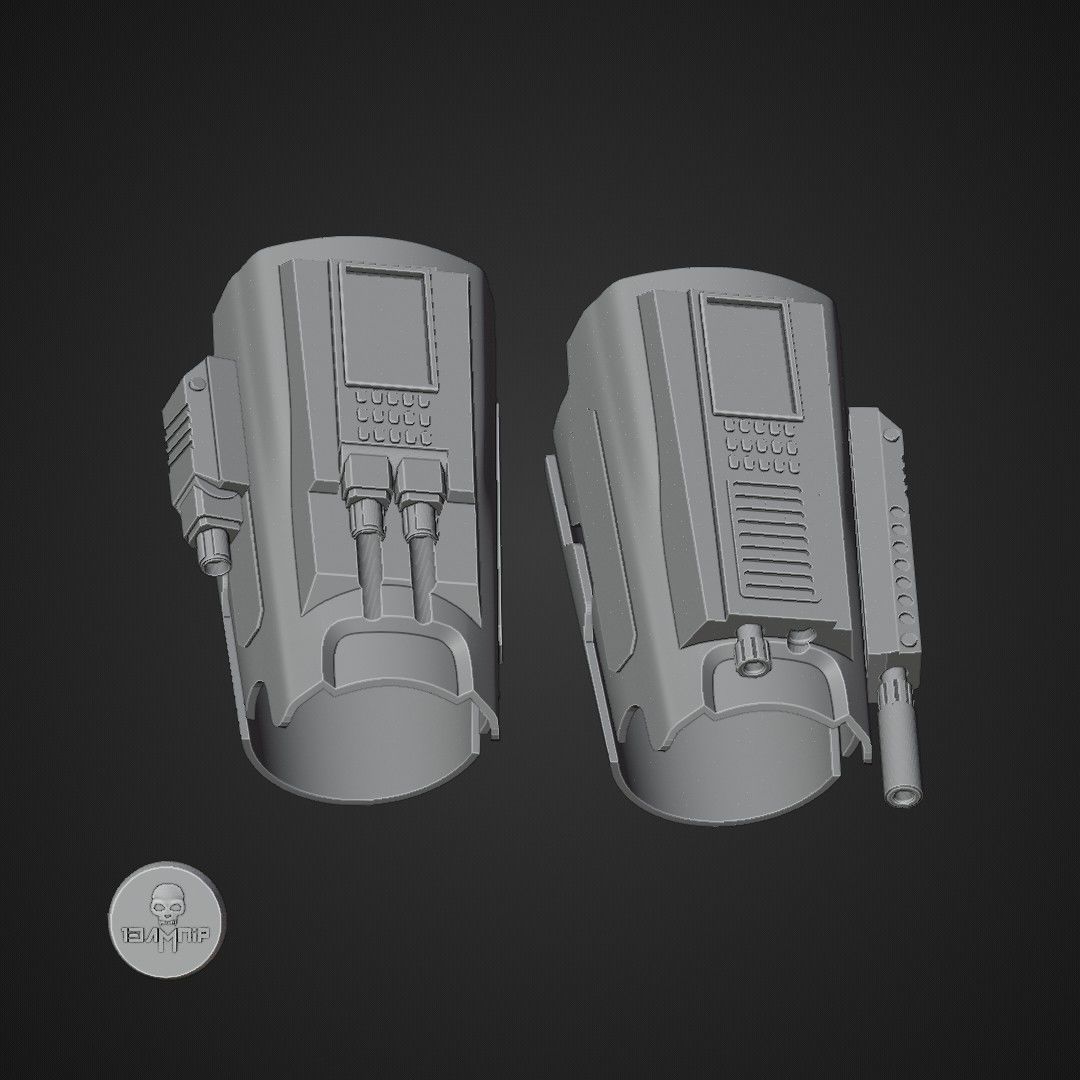 Custom Mandalorian inspired gauntlet 3D print model_1