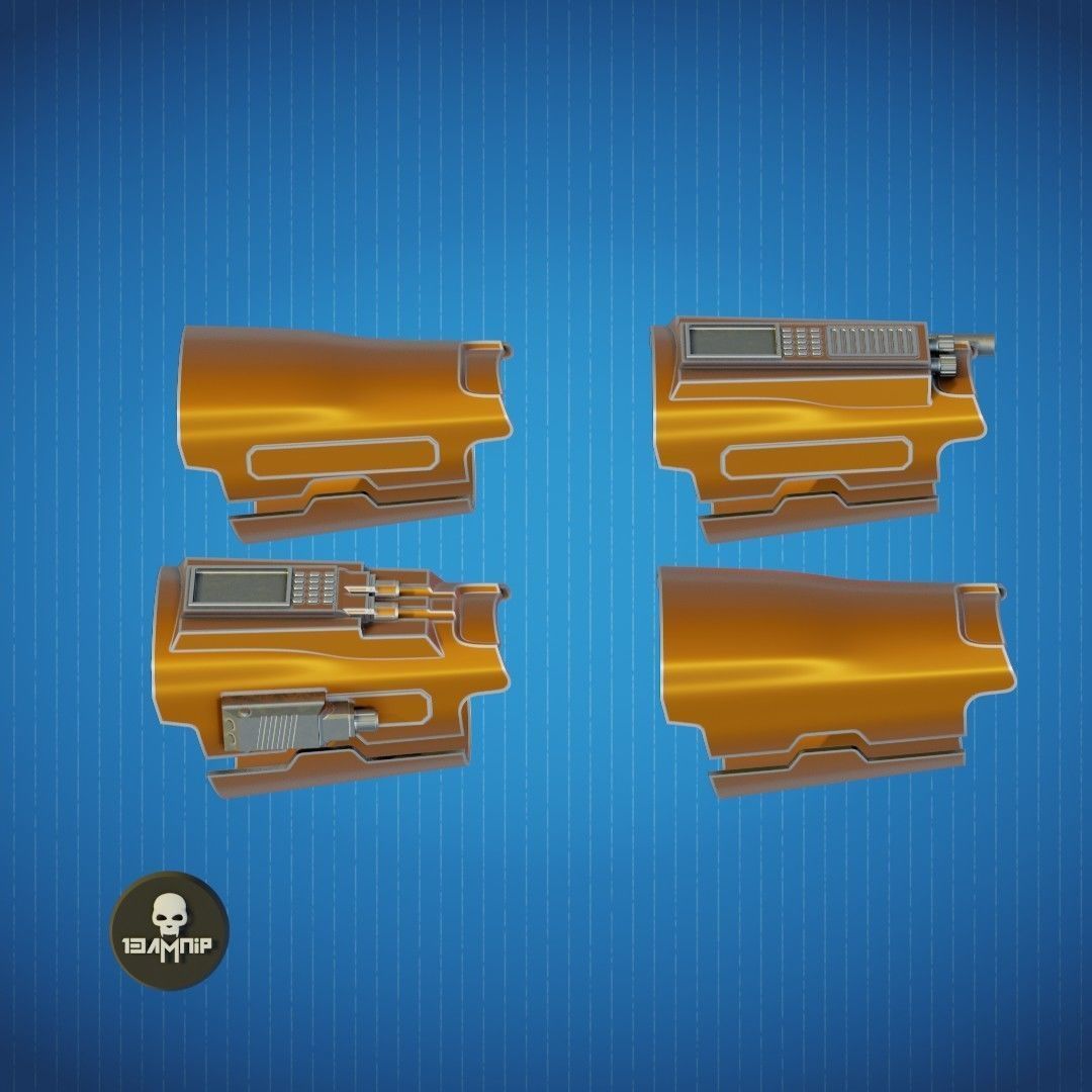 Custom Mandalorian inspired gauntlet 3D print model_2