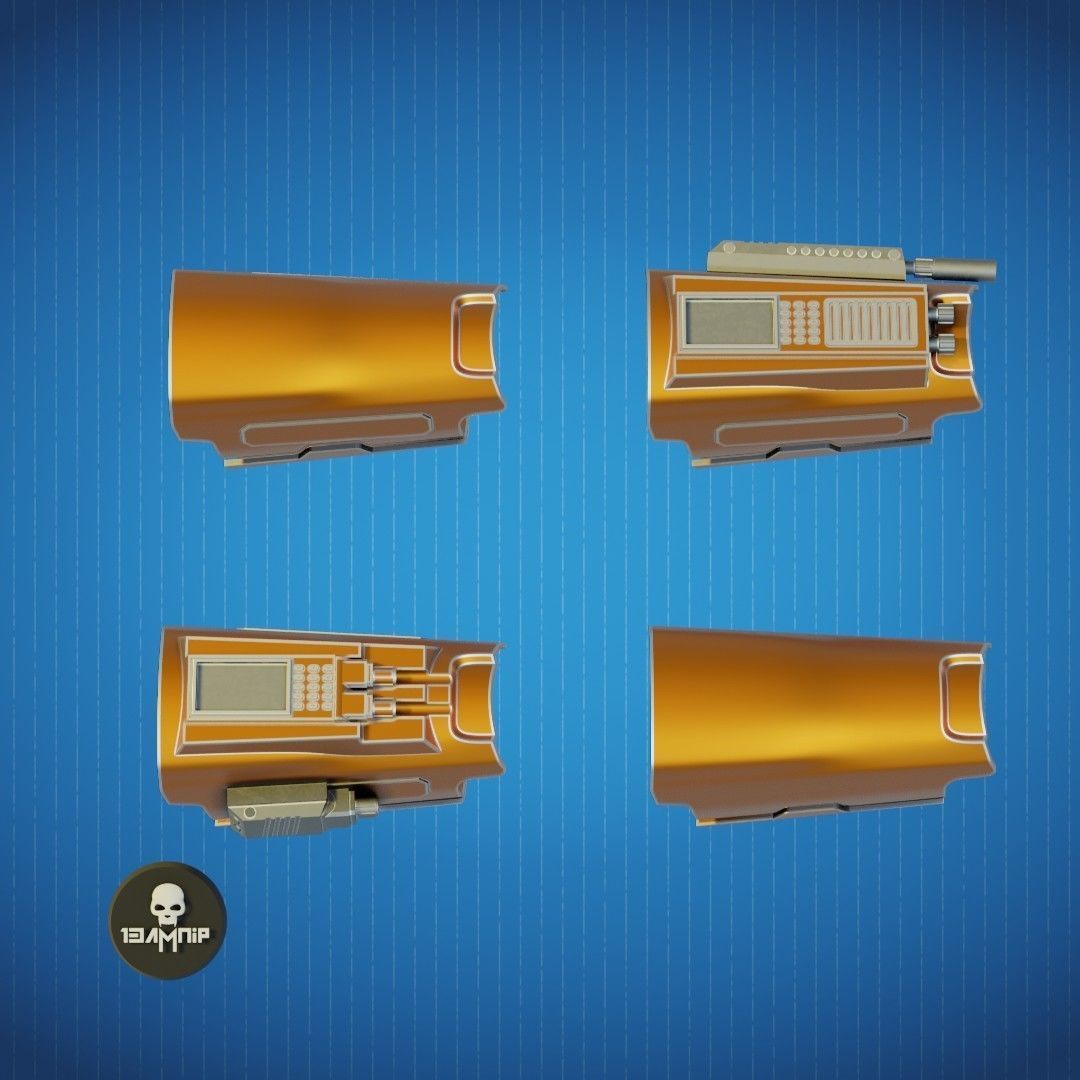 Custom Mandalorian inspired gauntlet 3D print model_11