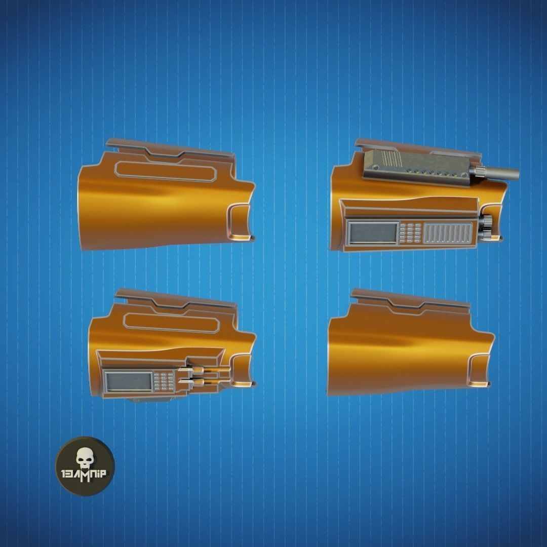 Custom Mandalorian inspired gauntlet 3D print model_13