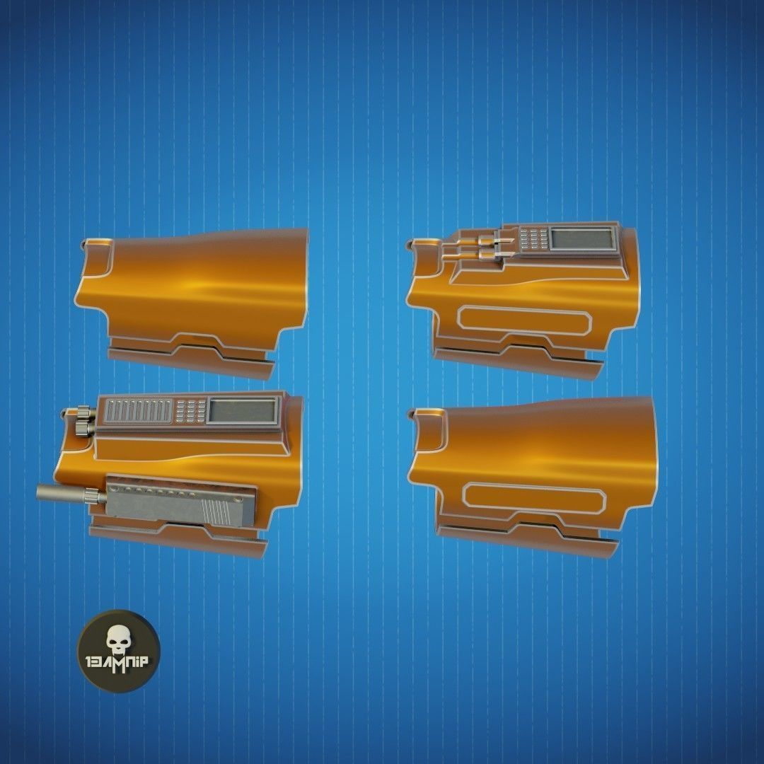 Custom Mandalorian inspired gauntlet 3D print model_7
