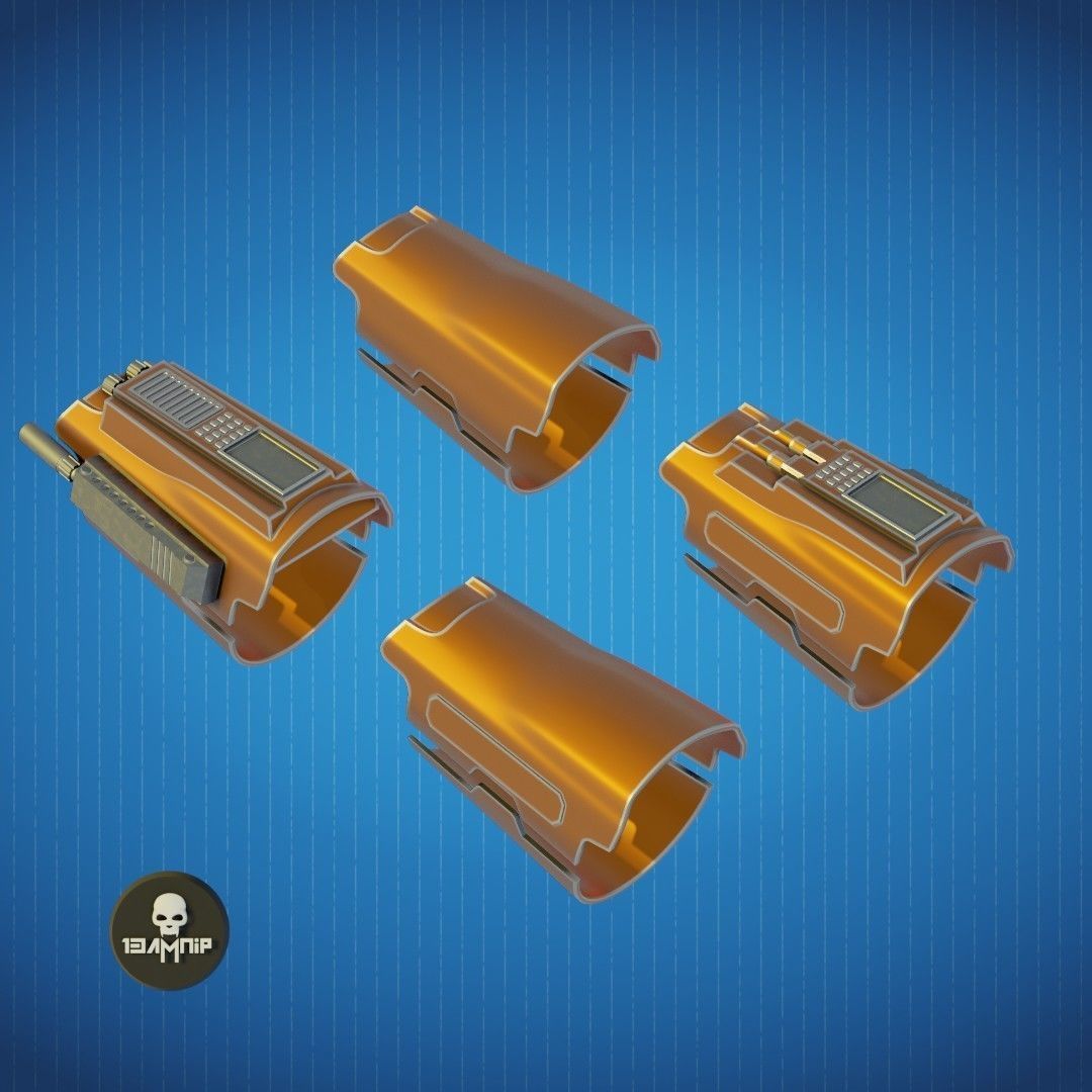 Custom Mandalorian inspired gauntlet 3D print model_8