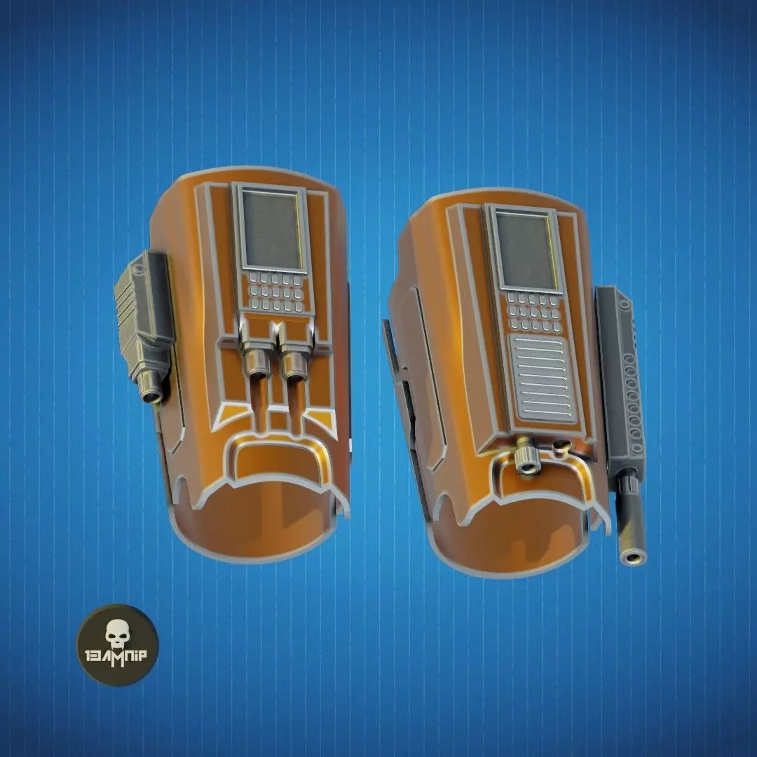 Custom Mandalorian inspired gauntlet 3D print model_0