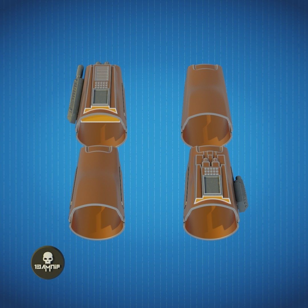 Custom Mandalorian inspired gauntlet 3D print model_9