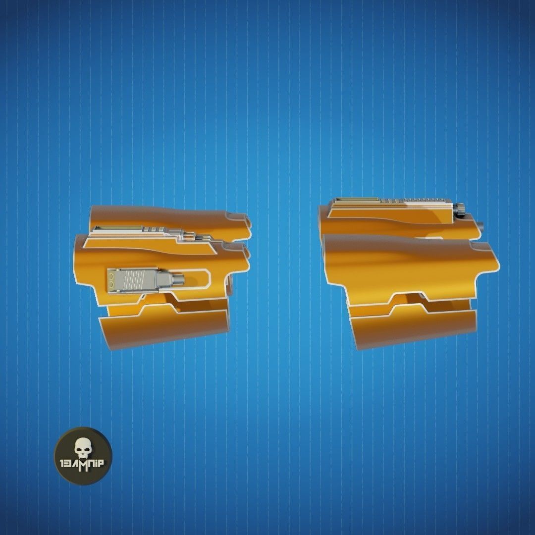 Custom Mandalorian inspired gauntlet 3D print model_12