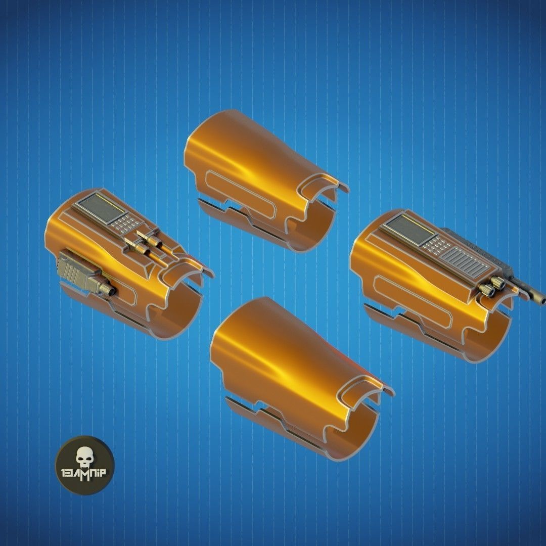 Custom Mandalorian inspired gauntlet 3D print model_4