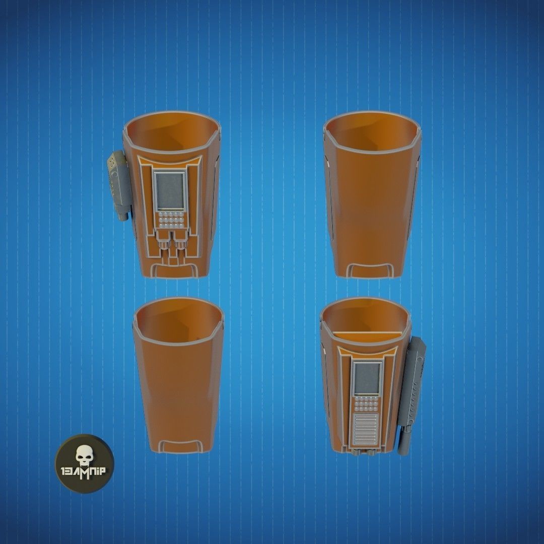 Custom Mandalorian inspired gauntlet 3D print model_14