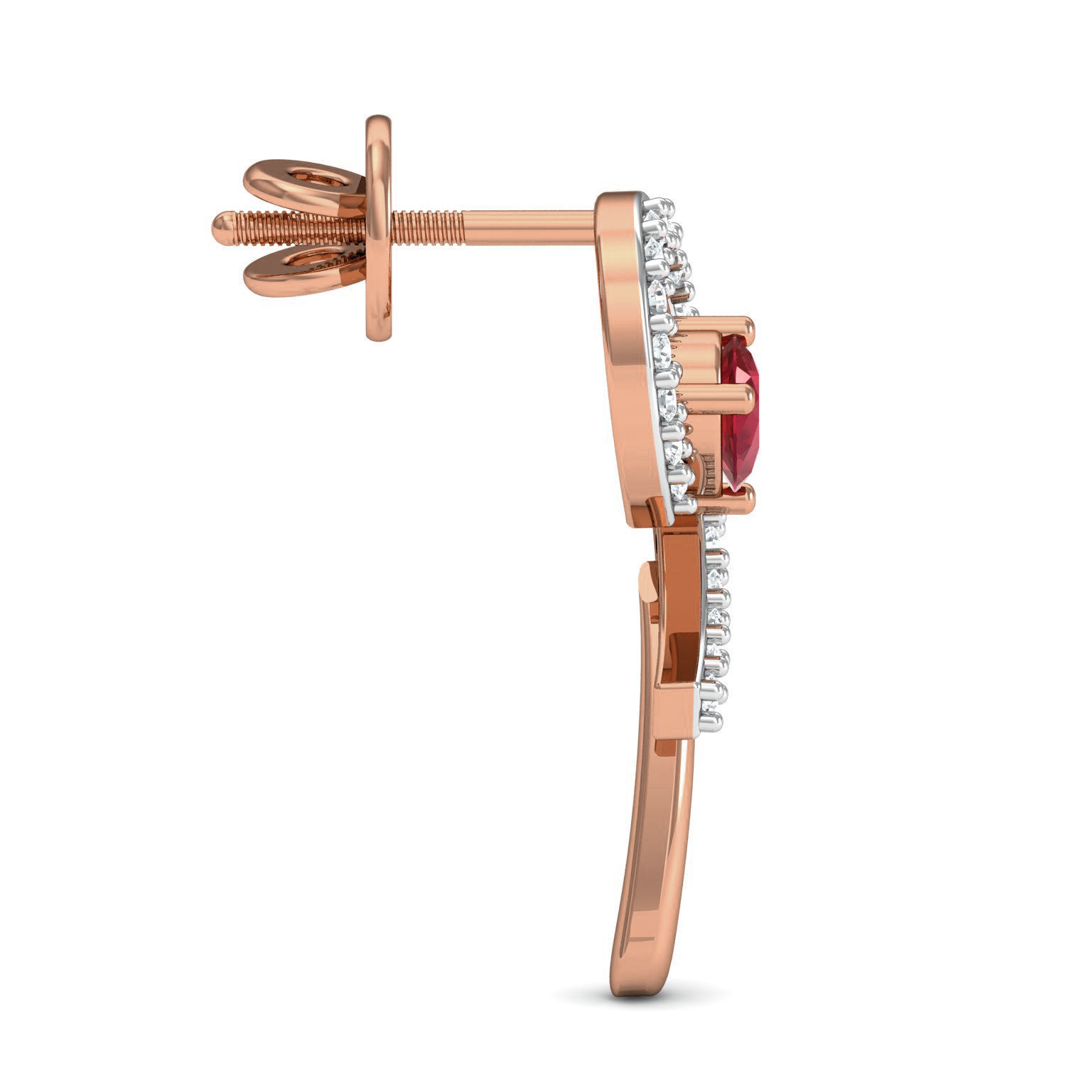 Women Ruby Ring Earrings Pendant set 3dm stl 3mf glb render 3D print model_18