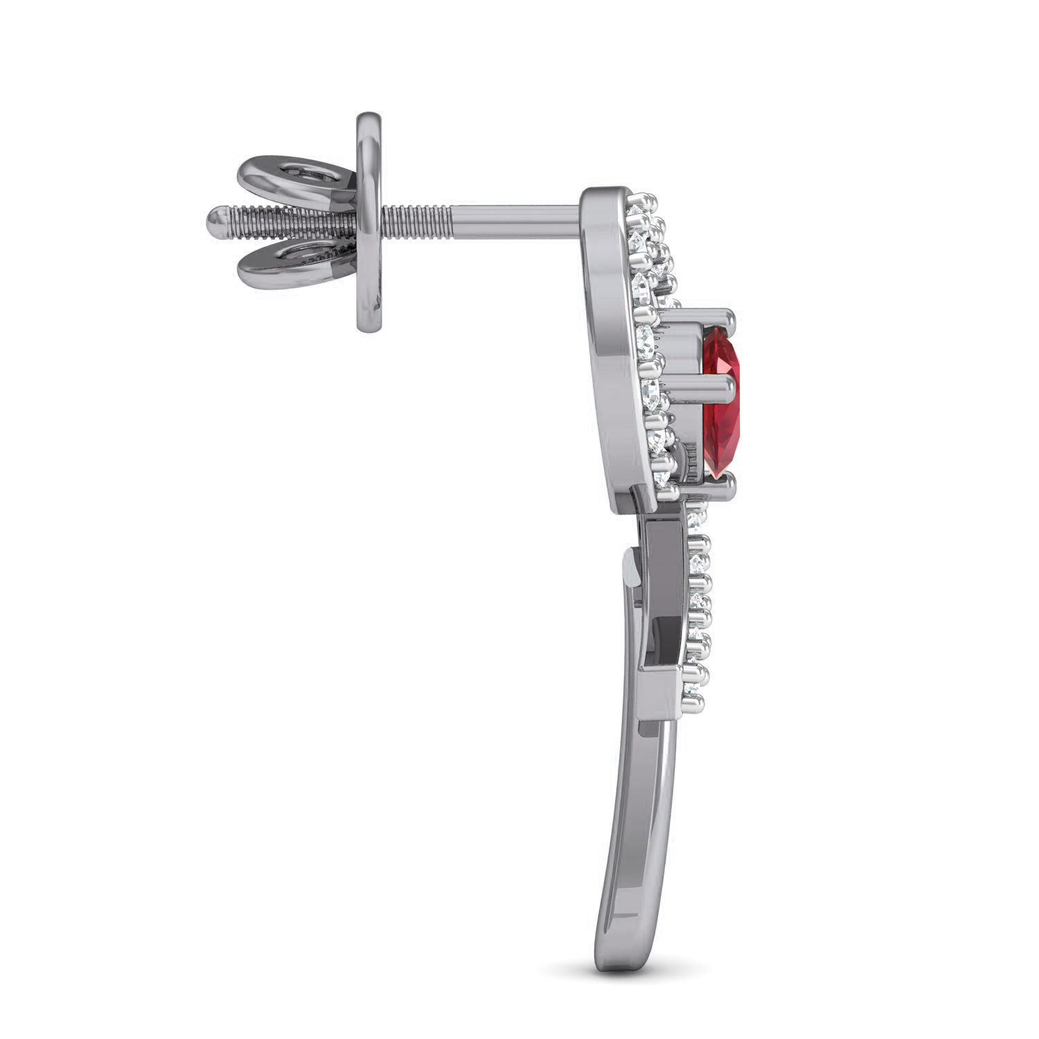 Women Ruby Ring Earrings Pendant set 3dm stl 3mf glb render 3D print model_19