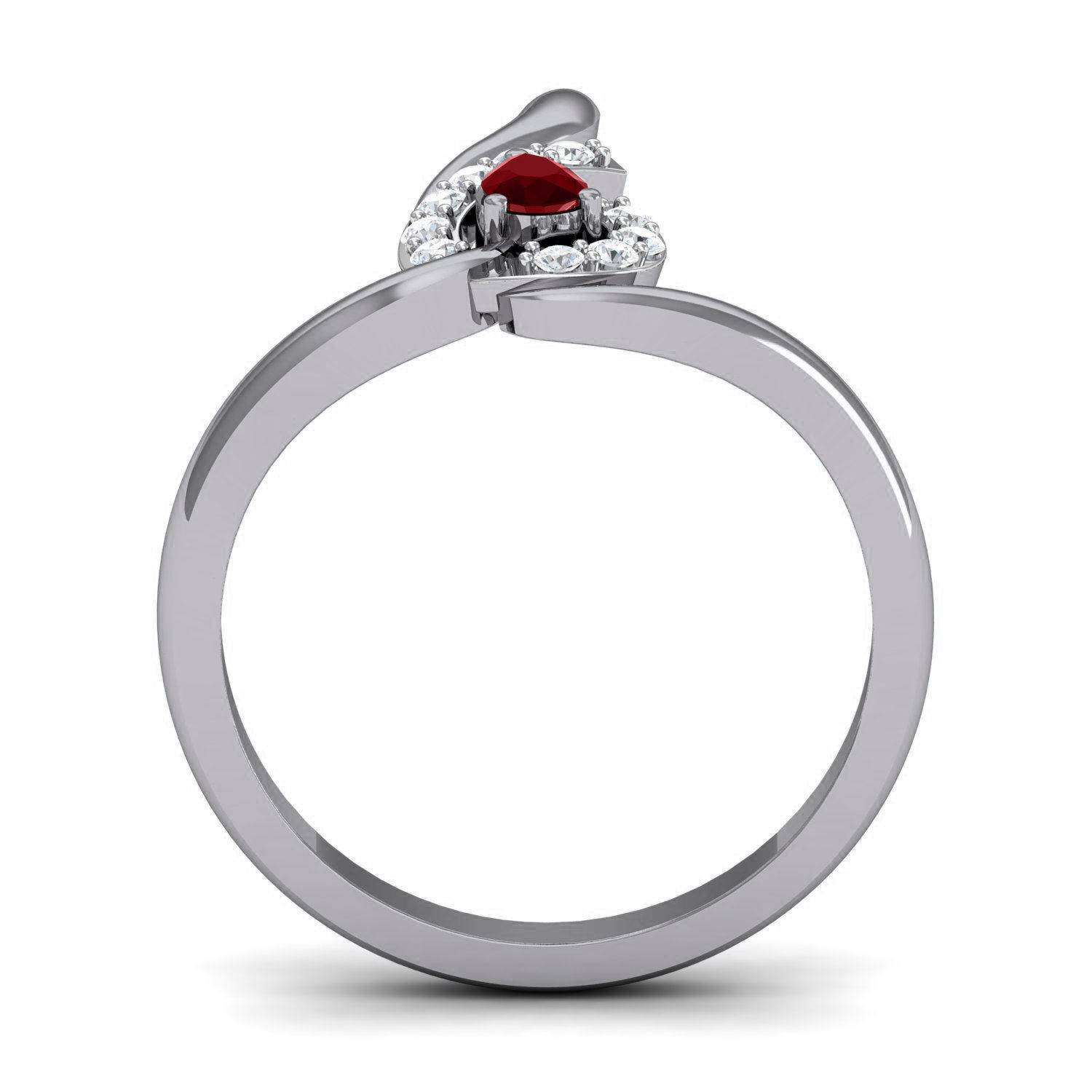 Women Ruby Ring Earrings Pendant set 3dm stl 3mf glb render 3D print model_28