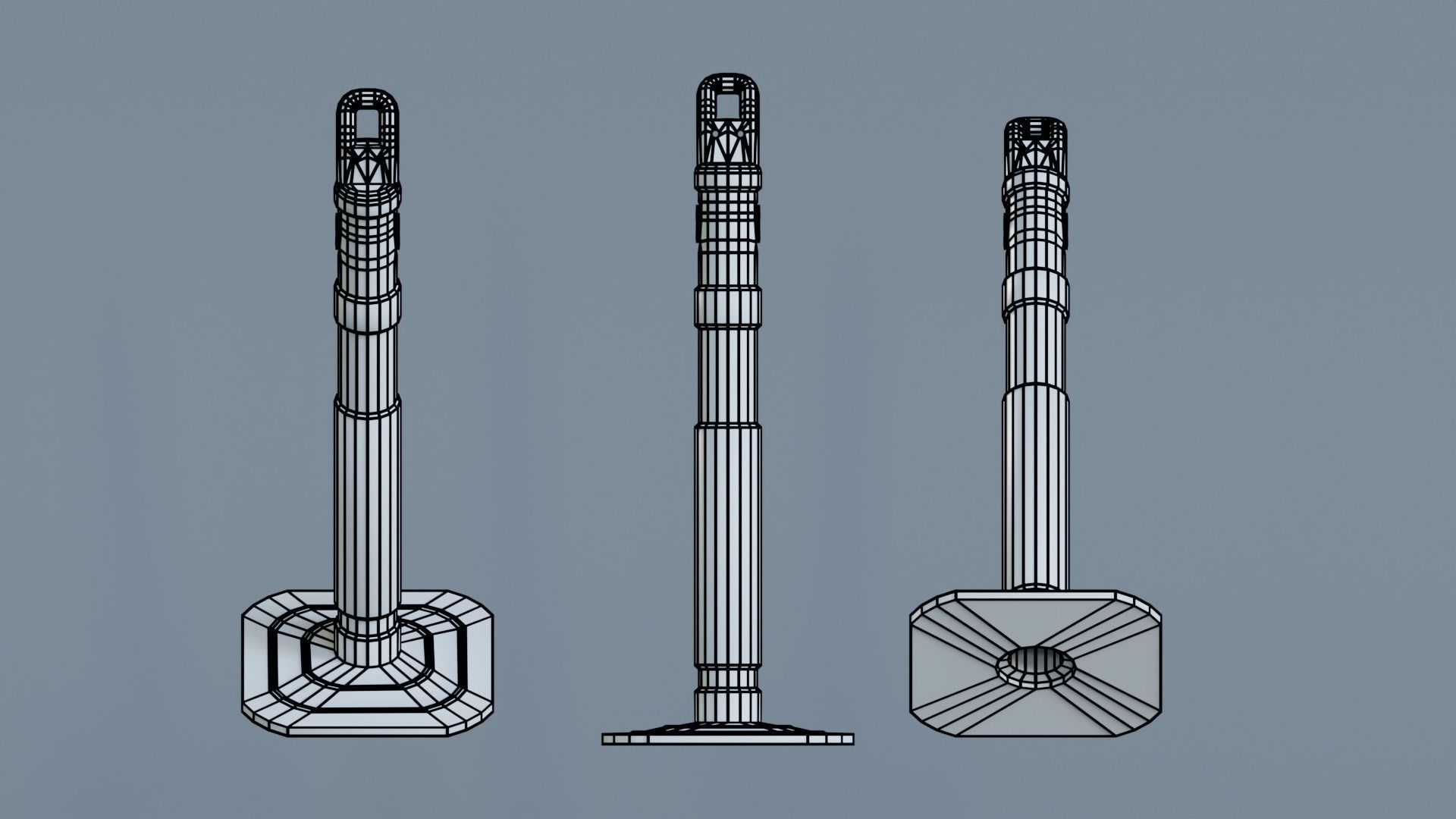 Cone Balizador Low-poly 3D model_5