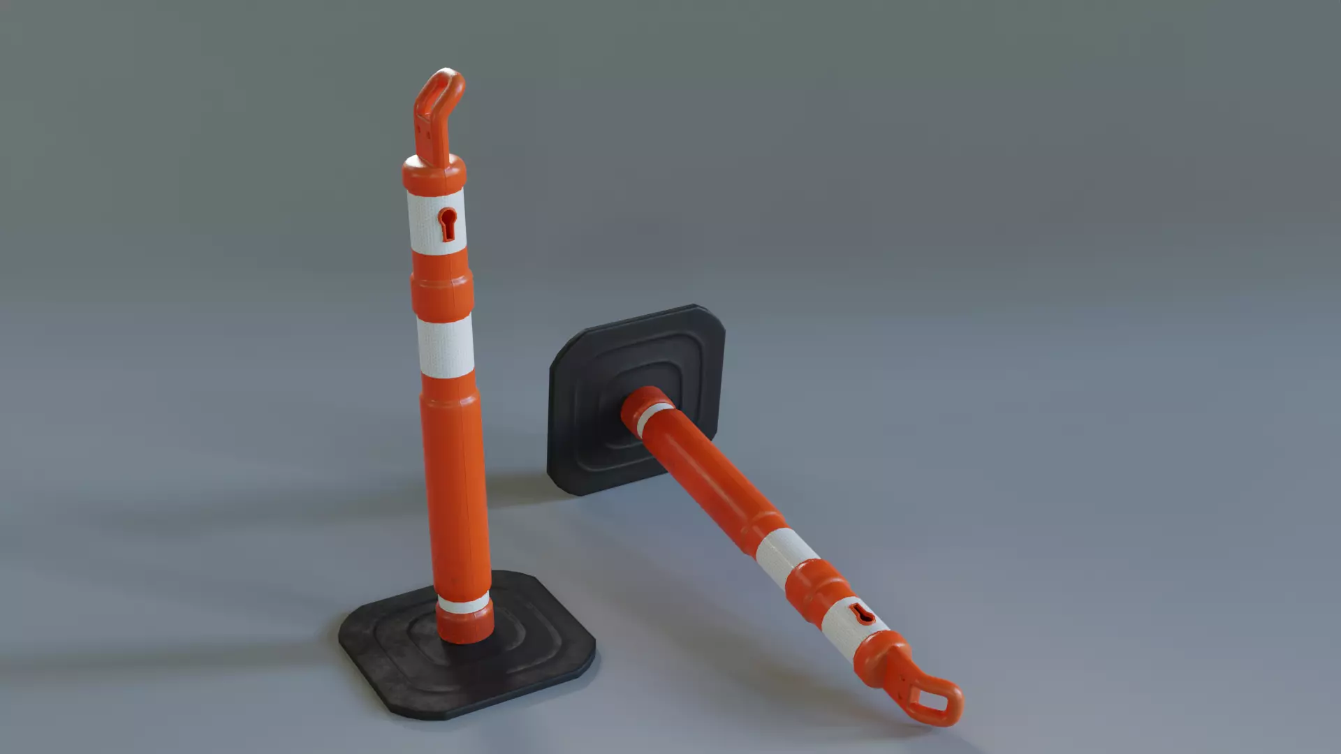 Cone Balizador Low-poly 3D model_0