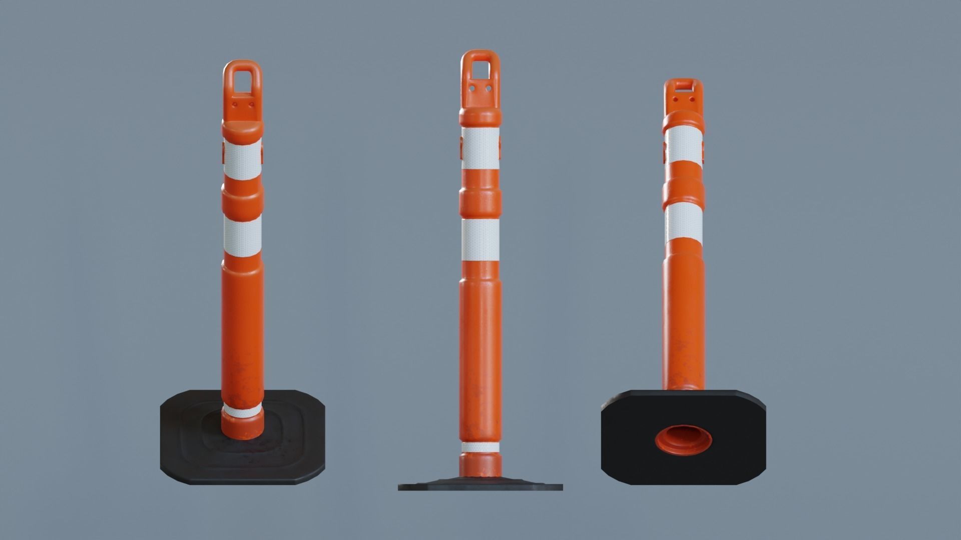 Cone Balizador Low-poly 3D model_2
