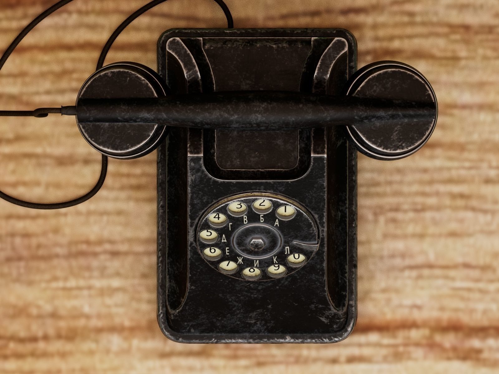 Soviet phone BAGTA-50 Free 3D model_5