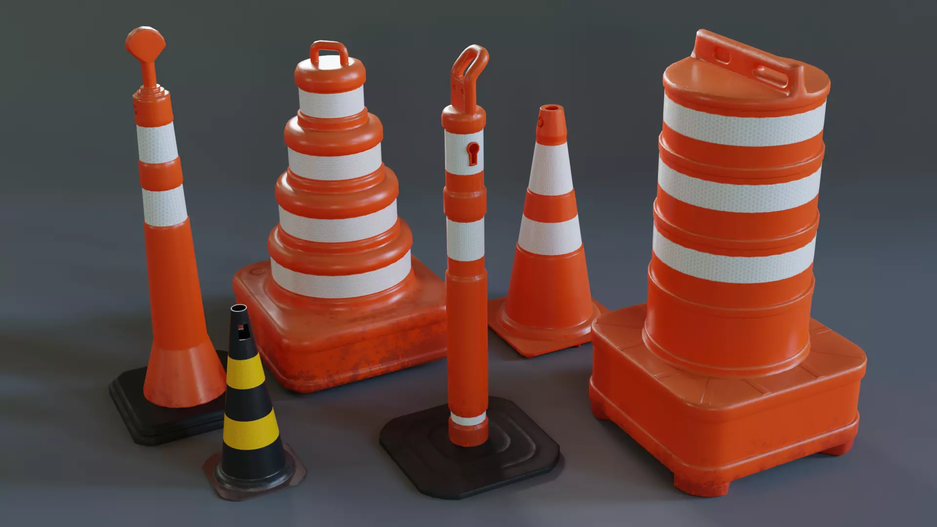 Traffic signage 3D Model Collection_0