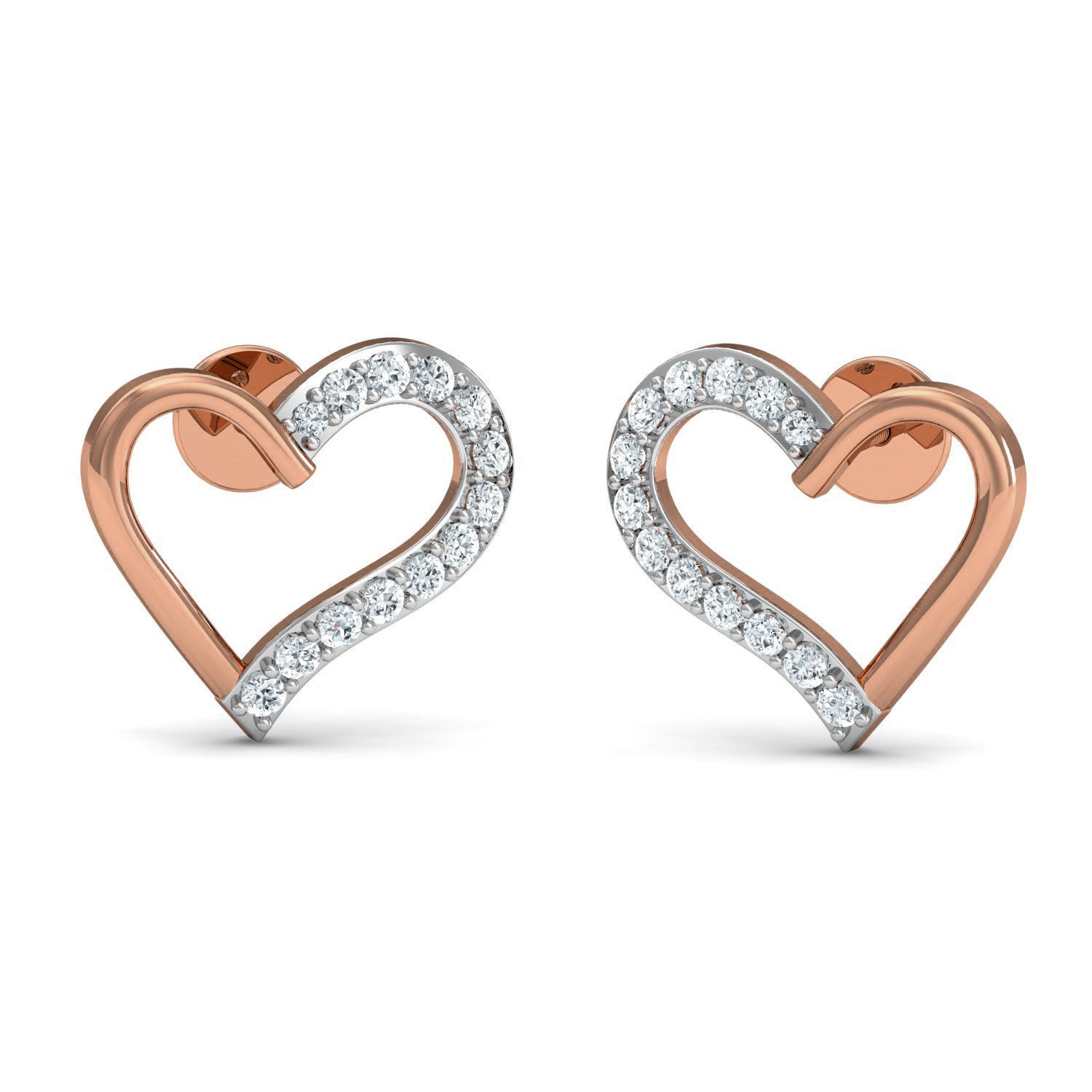 Heart Women Ring Earrings Pendant set 3dm stl 3mf glb render 3D print model_1