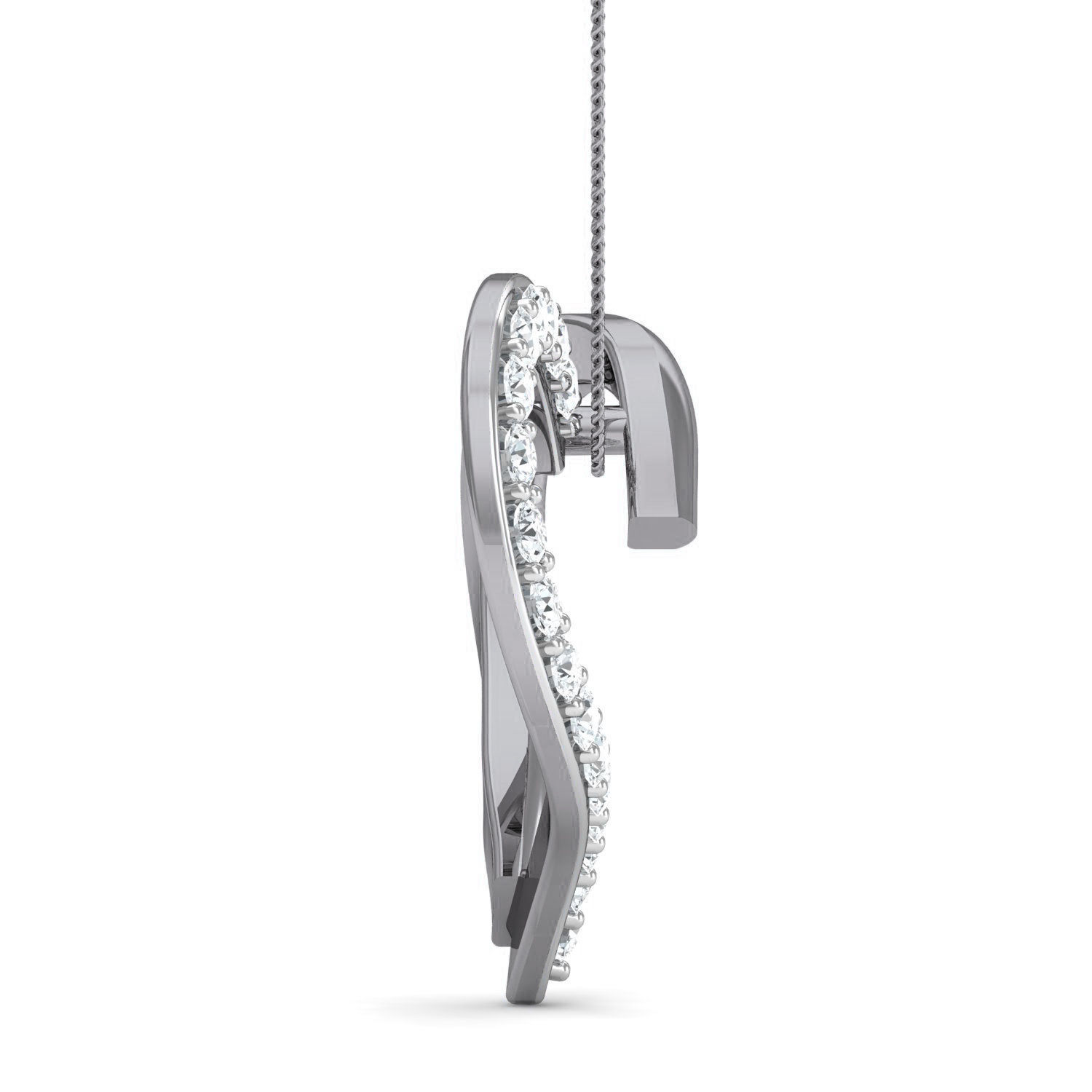 Heart Women Ring Earrings Pendant set 3dm stl 3mf glb render 3D print model_7