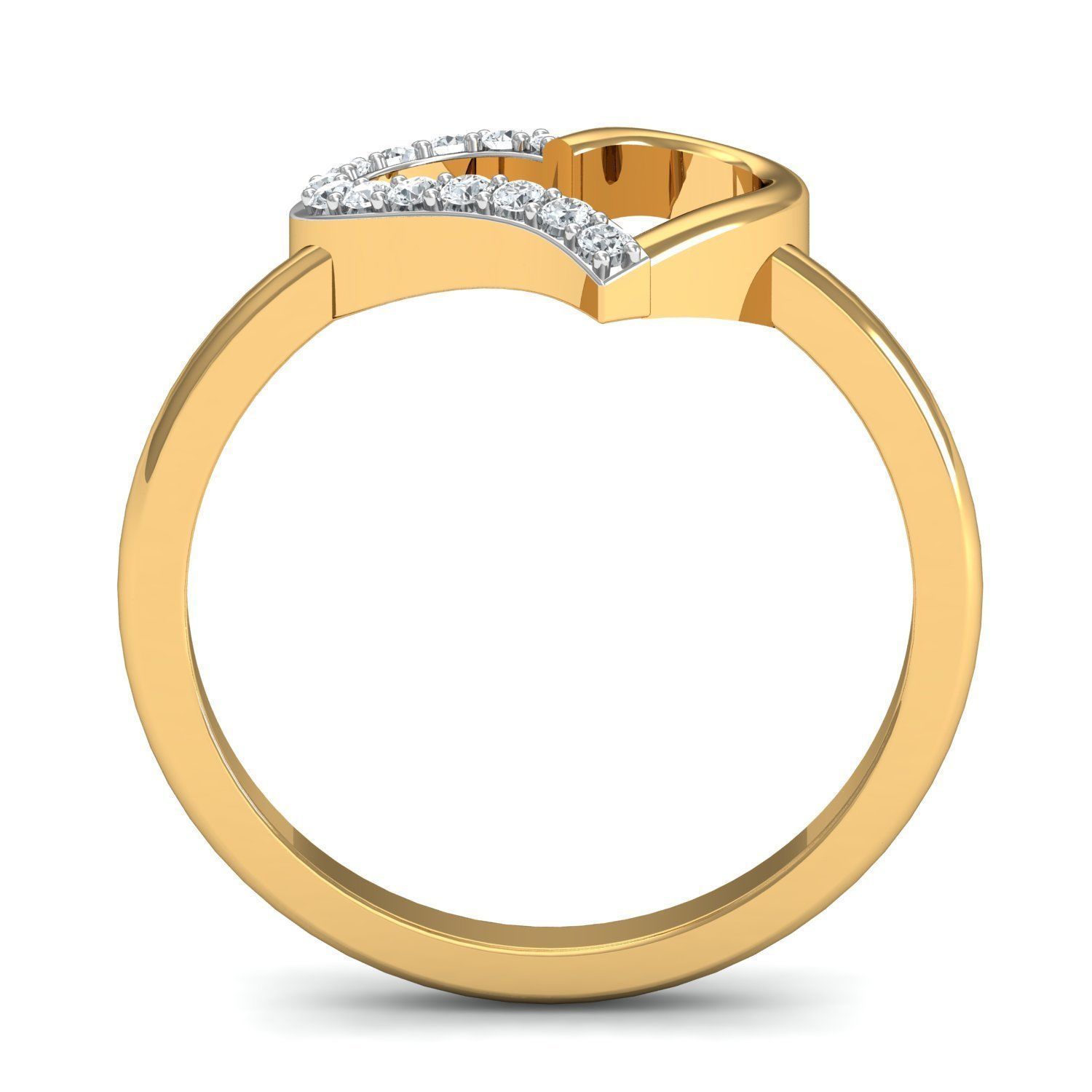 Heart Women Ring Earrings Pendant set 3dm stl 3mf glb render 3D print model_26