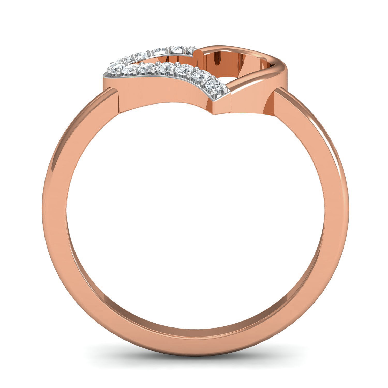 Heart Women Ring Earrings Pendant set 3dm stl 3mf glb render 3D print model_28