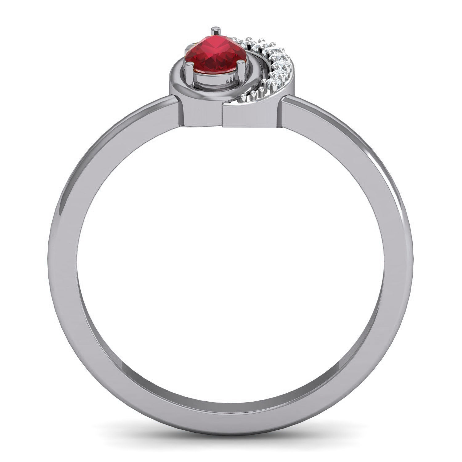 Women Ruby Ring Earrings Pendant set 3dm stl 3mf glb render 3D print model_27