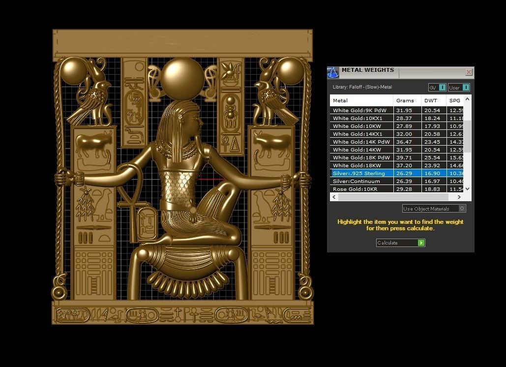 necklace Pharaonic King Tut 3D print model_6