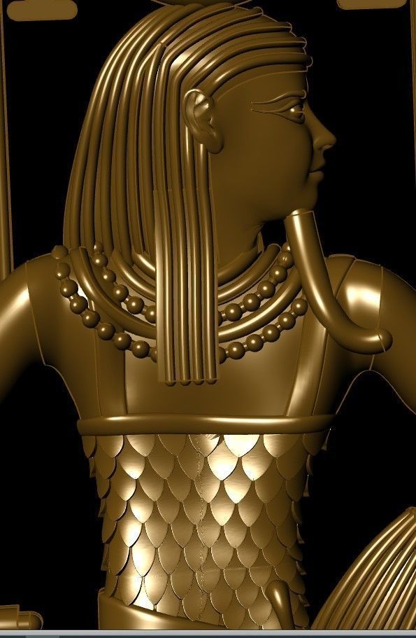 necklace Pharaonic King Tut 3D print model_7